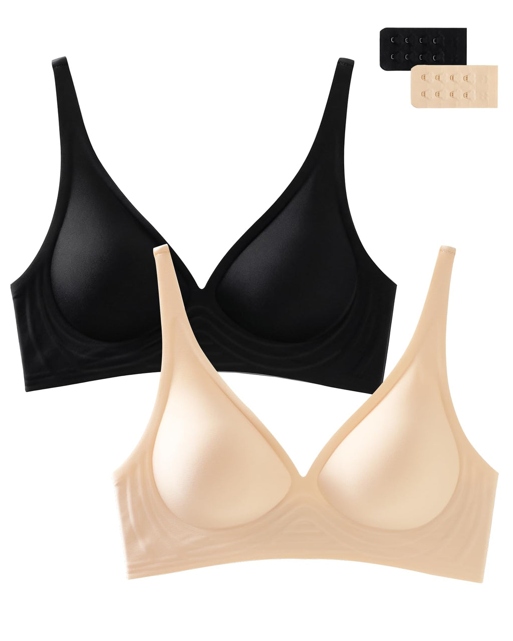 Deep V Bra Wireless Sexy Push Up Bralette Padded Seamless Jelly Bra