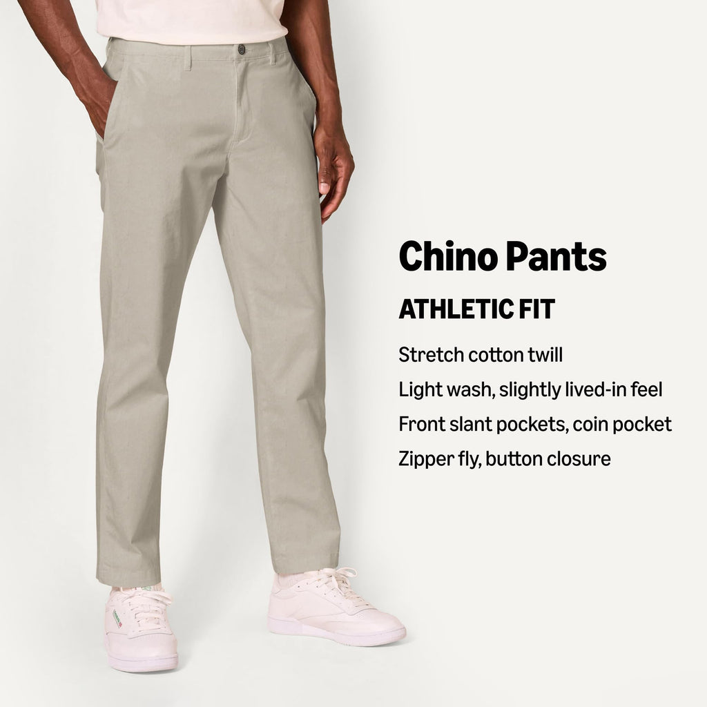 Amazon Essentials Men's Athletic-Fit Stretch Chino Pants, Casual Business Wear