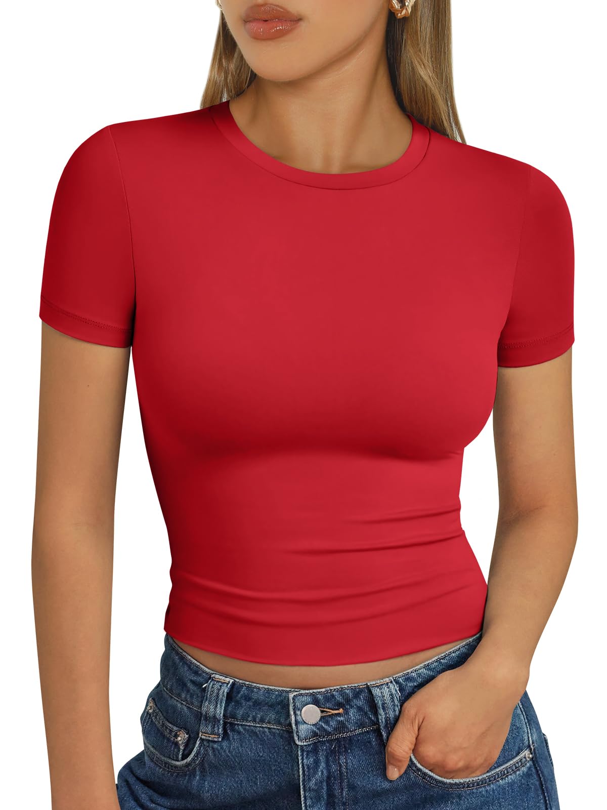 Trendy Queen Womens Short Sleeve T Shirt Basic Summer Top