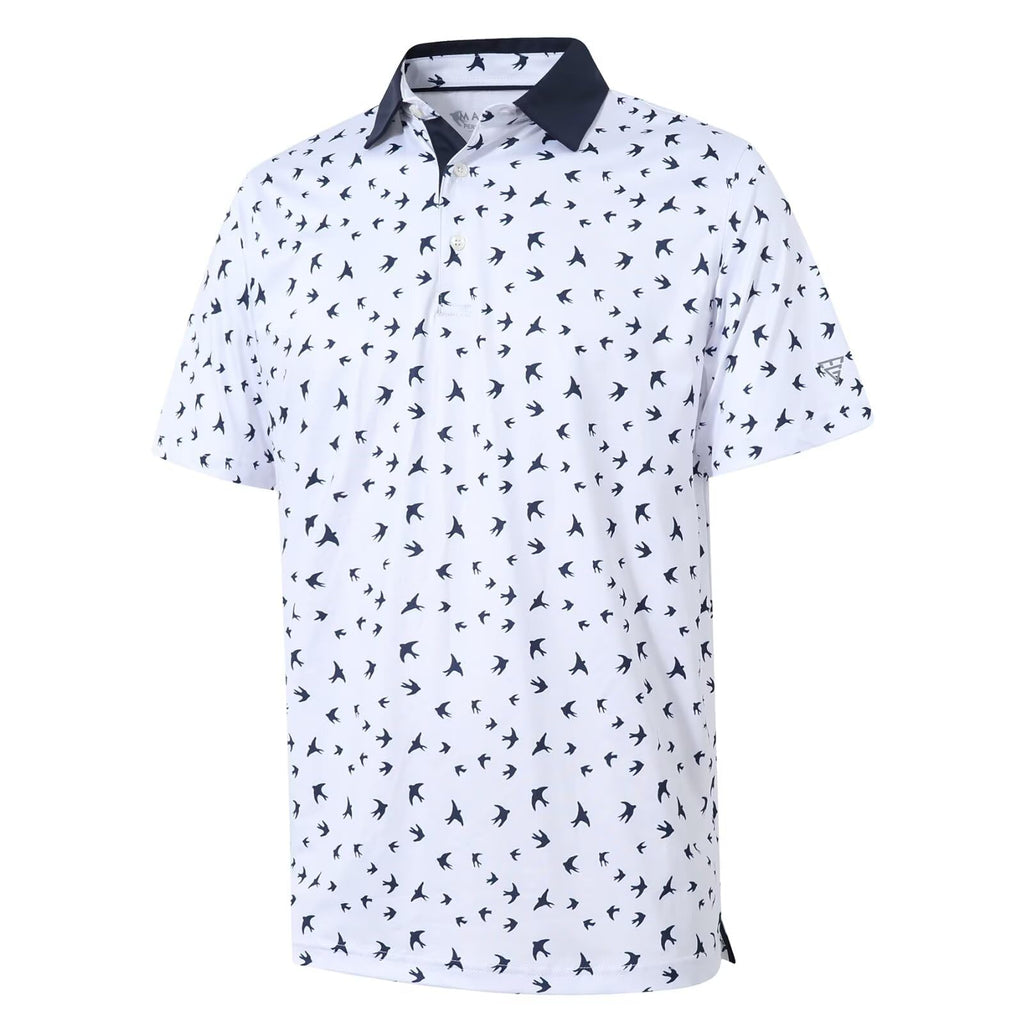 Golf Shirts for Men Dry Fit Short Sleeve Print Performance Moisture Wicking Polo Shirt