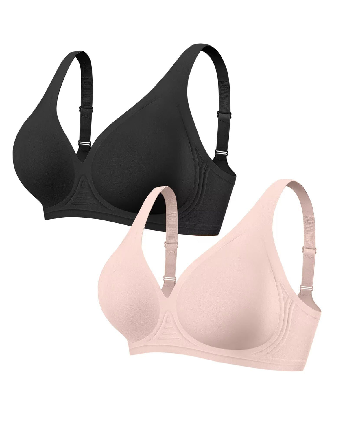 Vertvie Wireless Jelly Bras Push Up Plunge Seamless Supportive