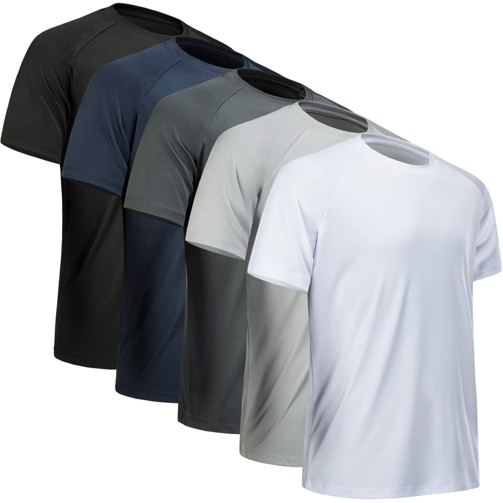 Workout Shirts for Men Short Sleeve Quick Dry Gym T Shirt