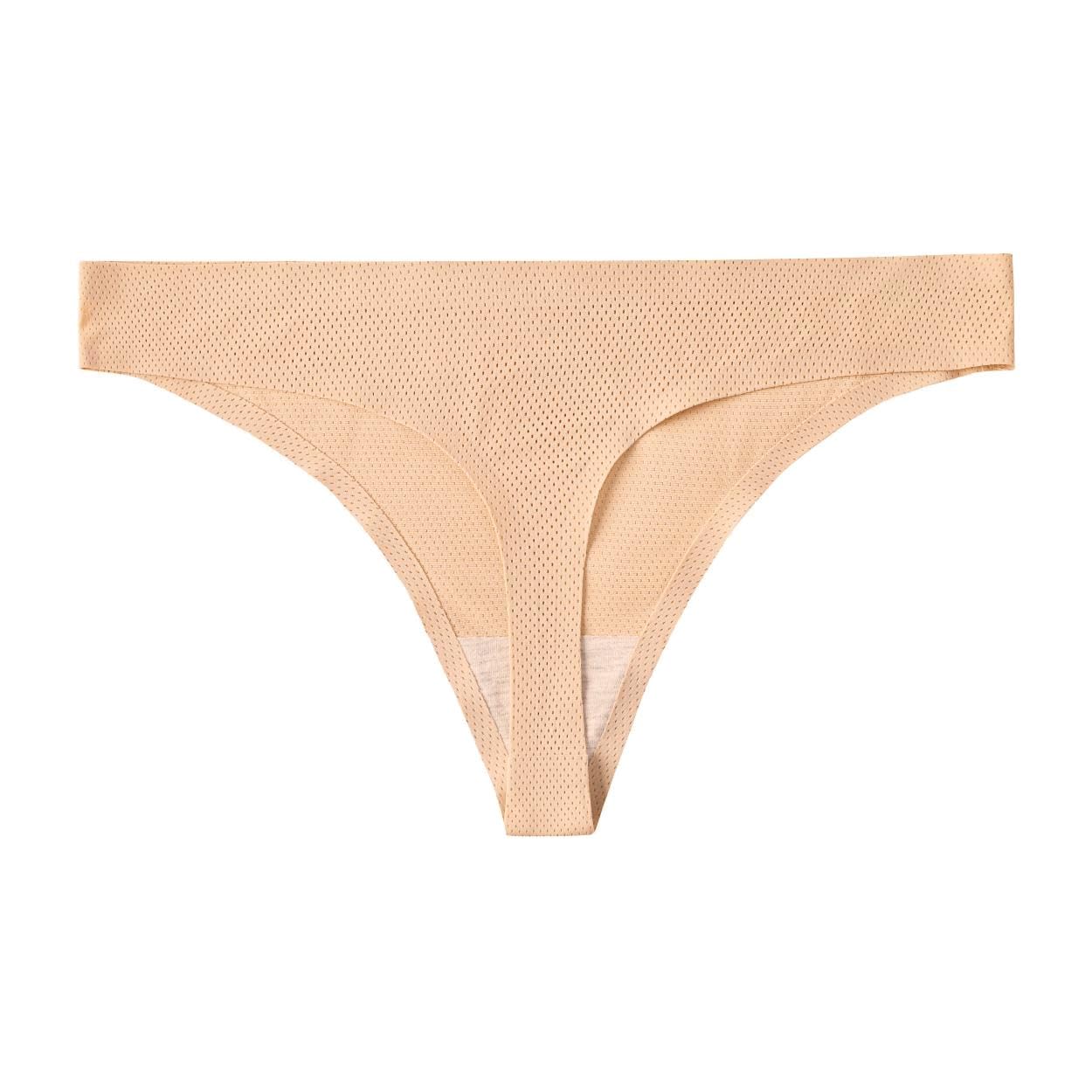 voenxe Seamless Women Underwear Thongs,No Show Ladies Workout Thong,5 Pack