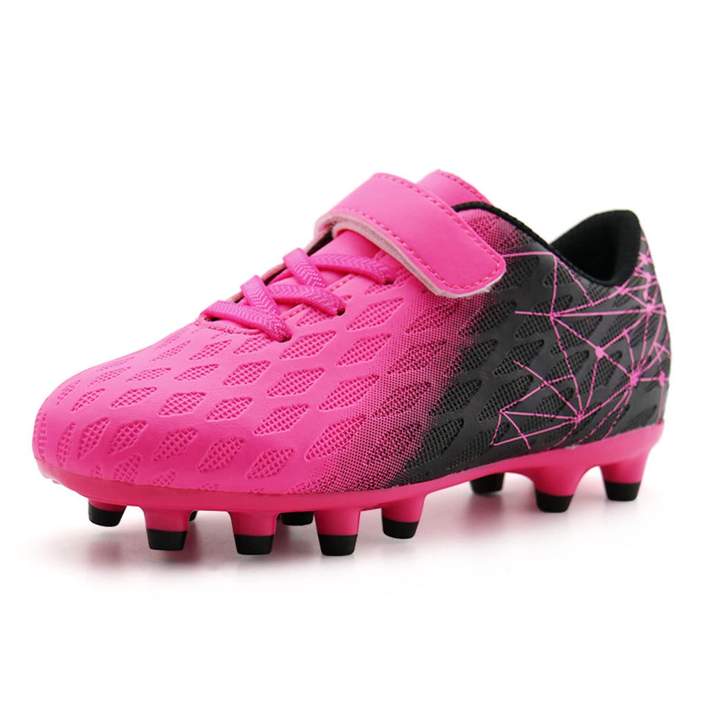 brooman Kids Firm Ground Soccer Cleats Boys Girls Athletic Outdoor Football Shoes