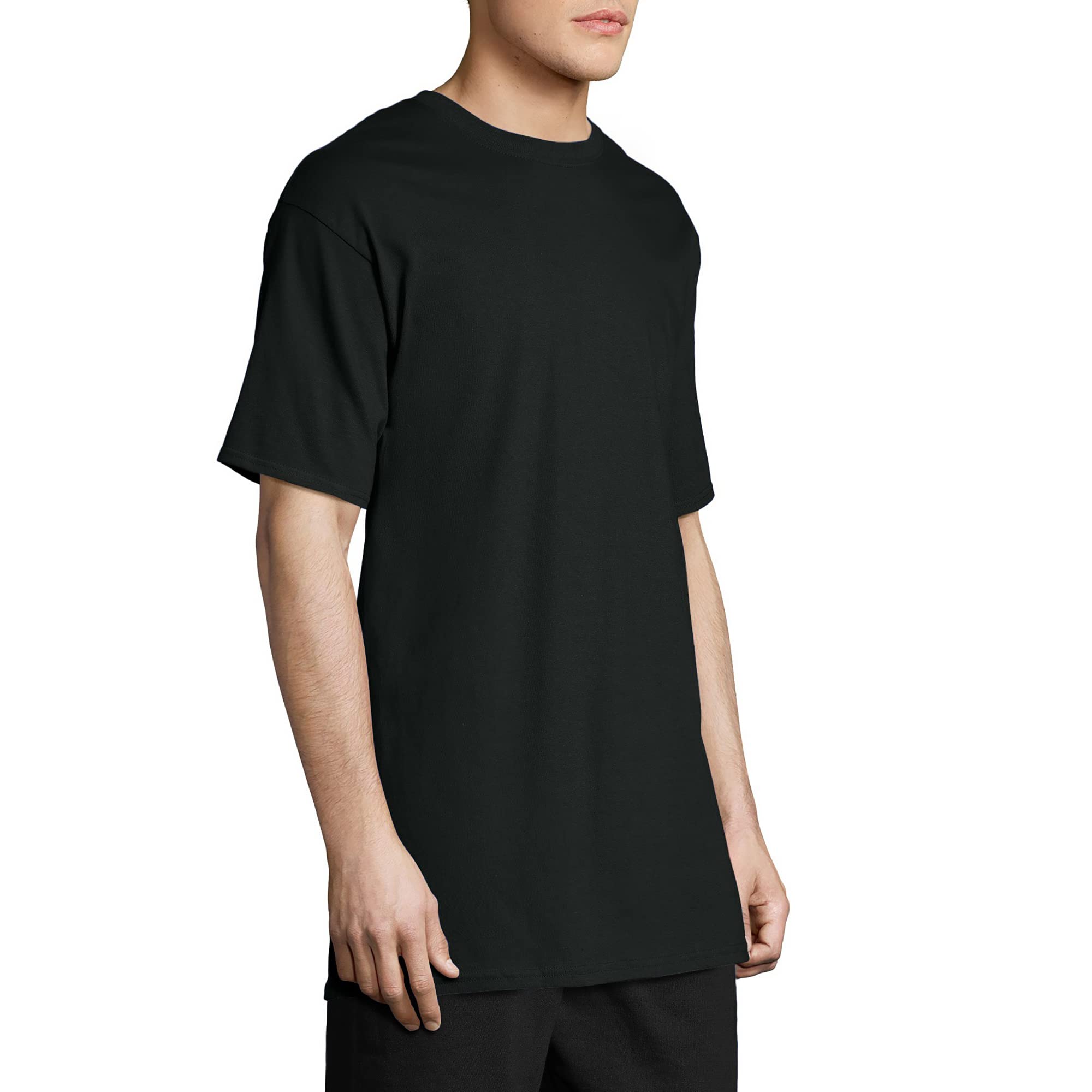 Hanes Men's Beefy-T T-Shirt, Heavyweight Cotton T-Shirts for Men, 1 or 2 Pack, Men's Tees (Tall