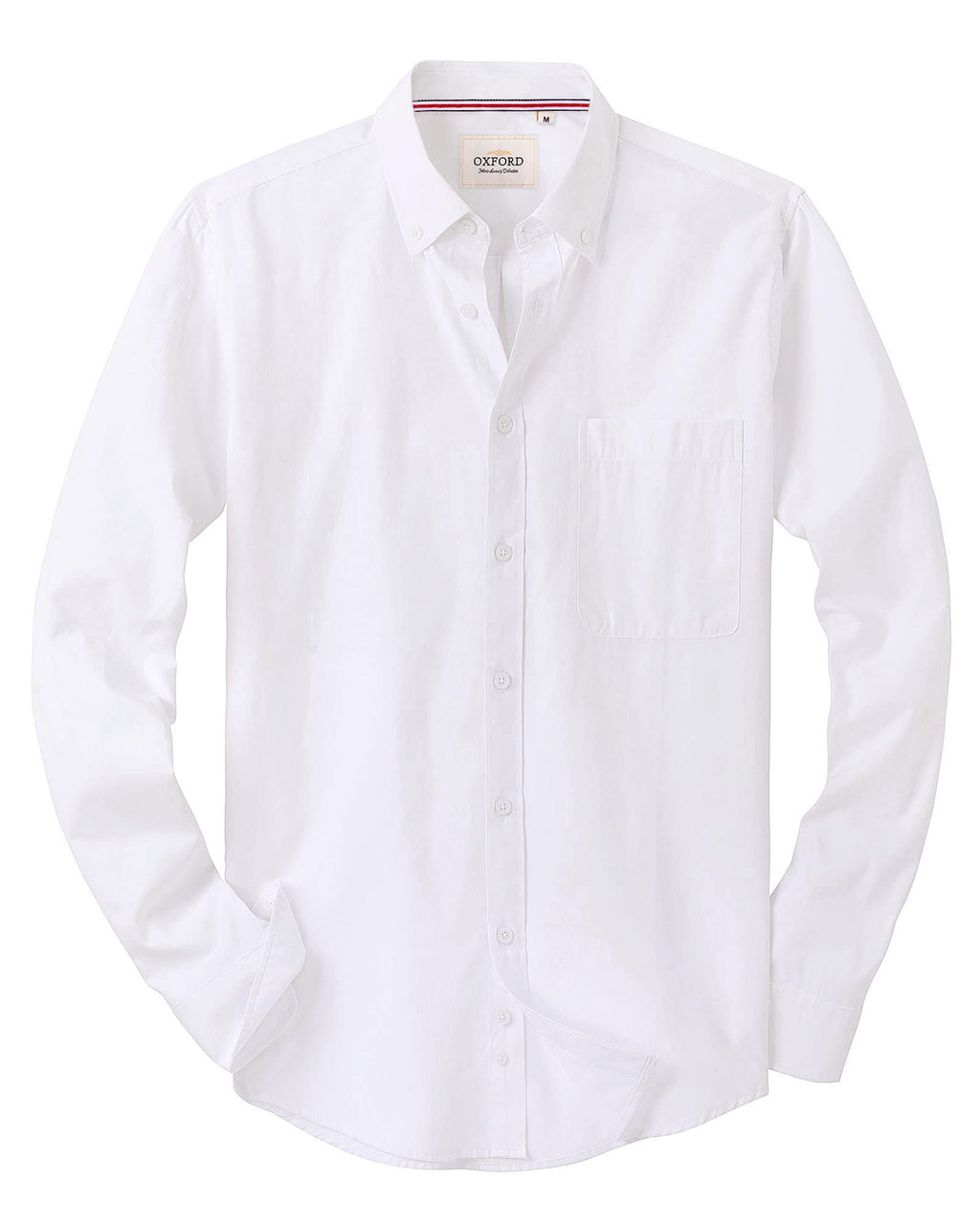 Alimens & Gentle Mens Solid Oxford Shirt Long Sleeve Dress Shirt Work Casual Button Down Shirts with Pocket