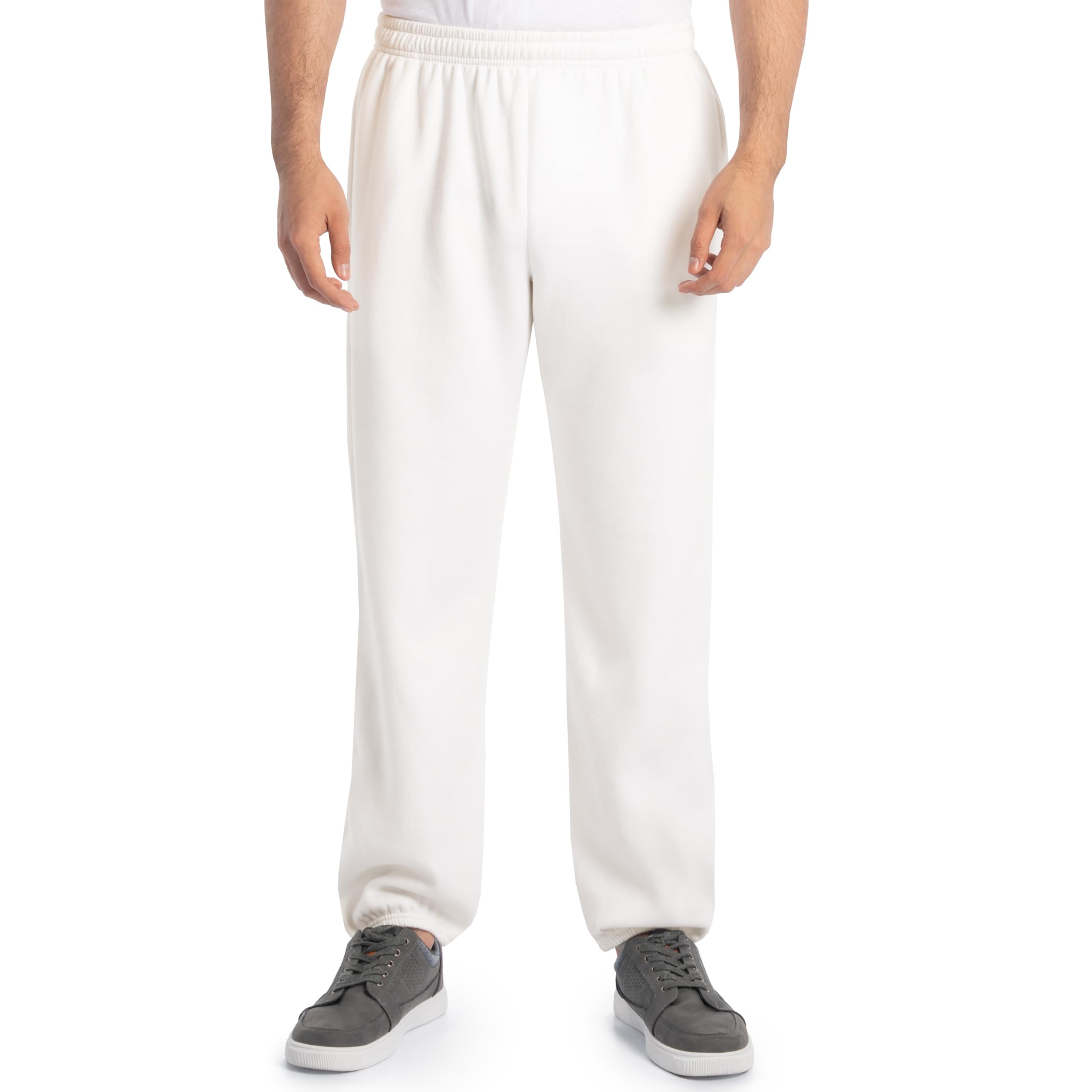 Fruit of the Loom Eversoft Fleece Elastic Bottom Sweatpants with Pockets, Relaxed Fit, Moisture Wicking, Breathable