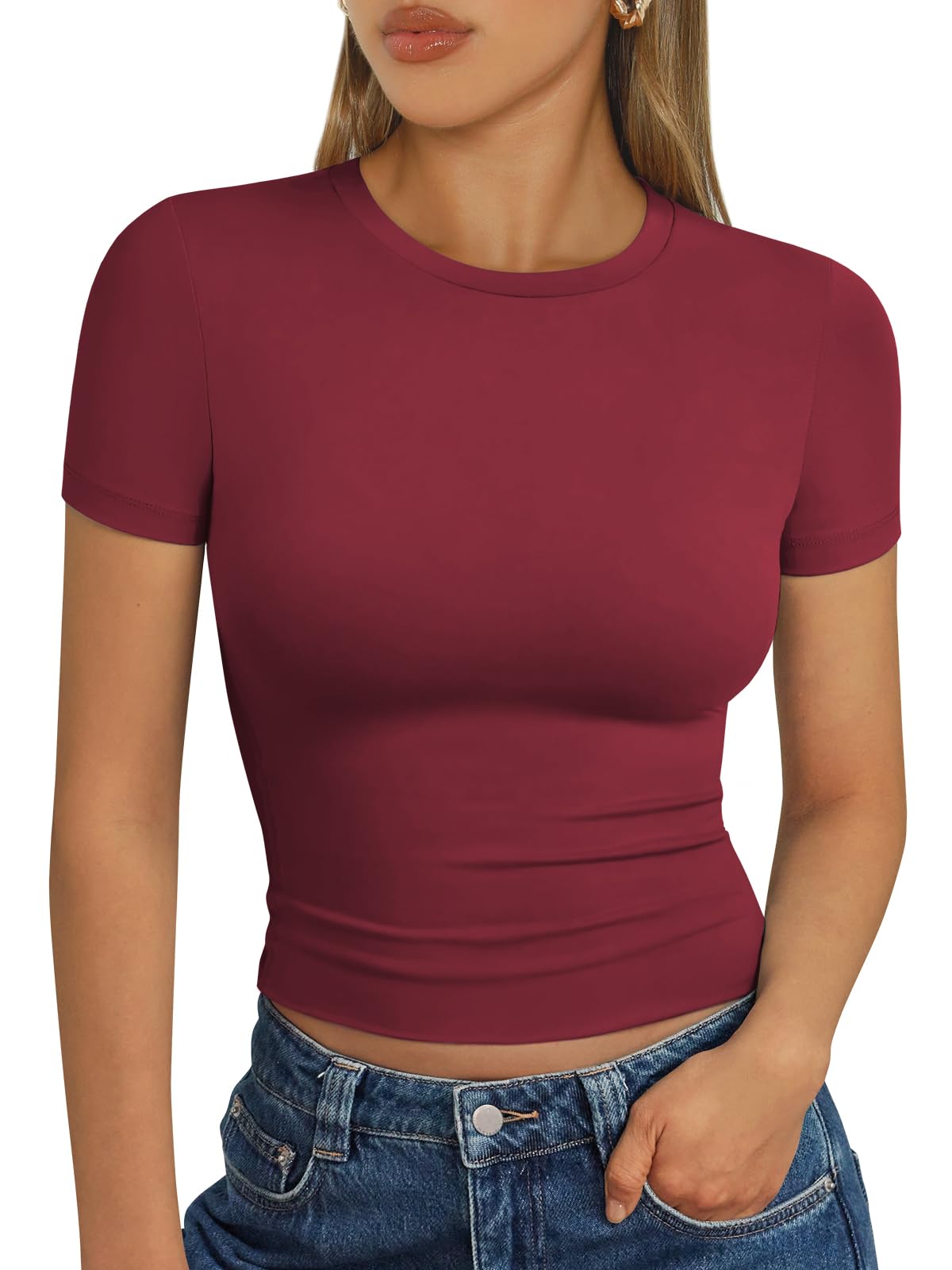 Trendy Queen Womens Short Sleeve T Shirt Basic Summer Top