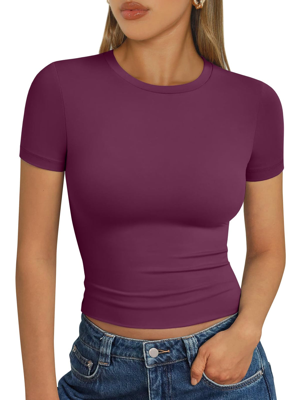 Trendy Queen Womens Short Sleeve T Shirt Basic Summer Top