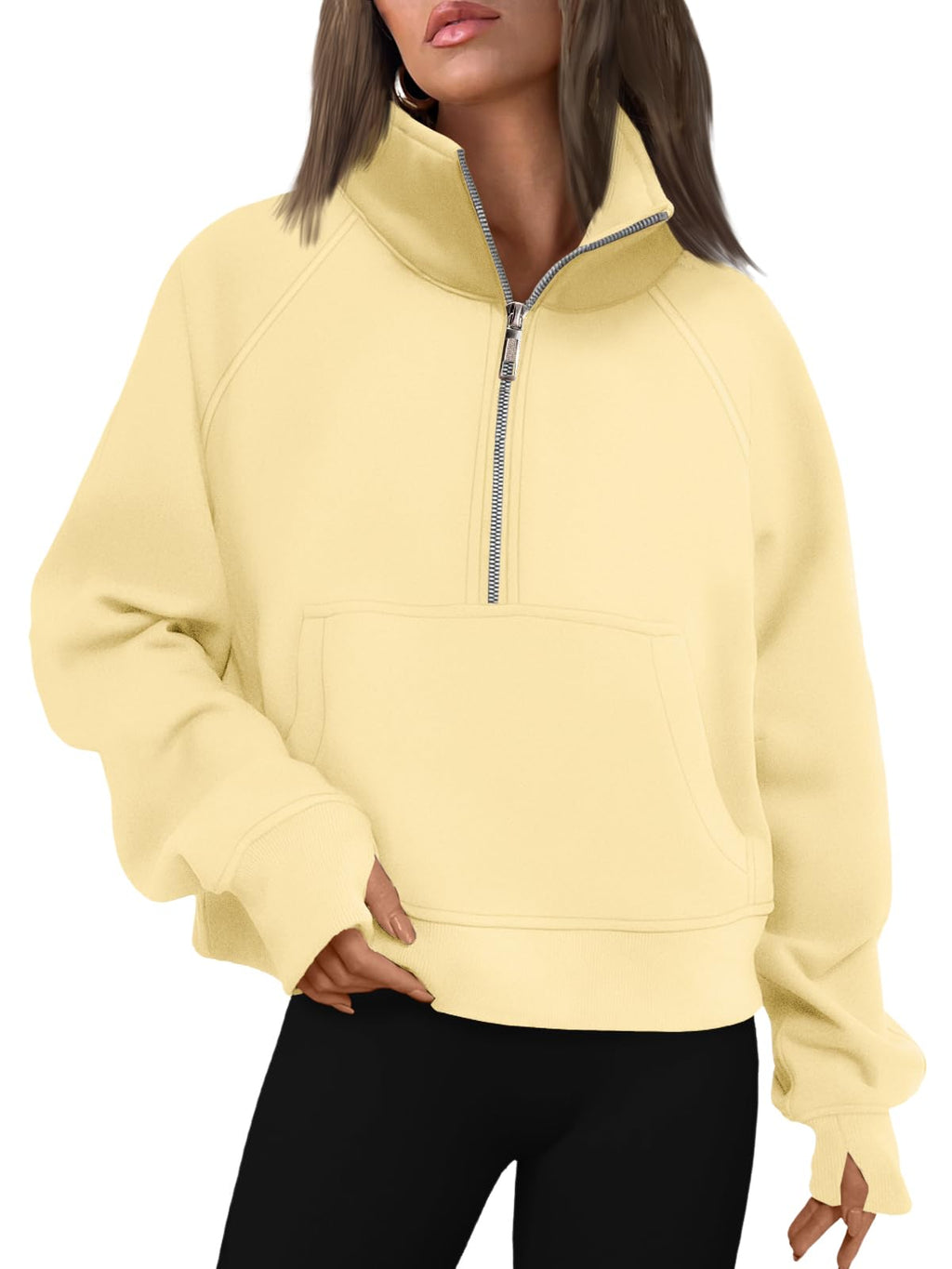 AUTOMET Womens Sweatshirts Half Zip Fleece Pullover Fall Outfits