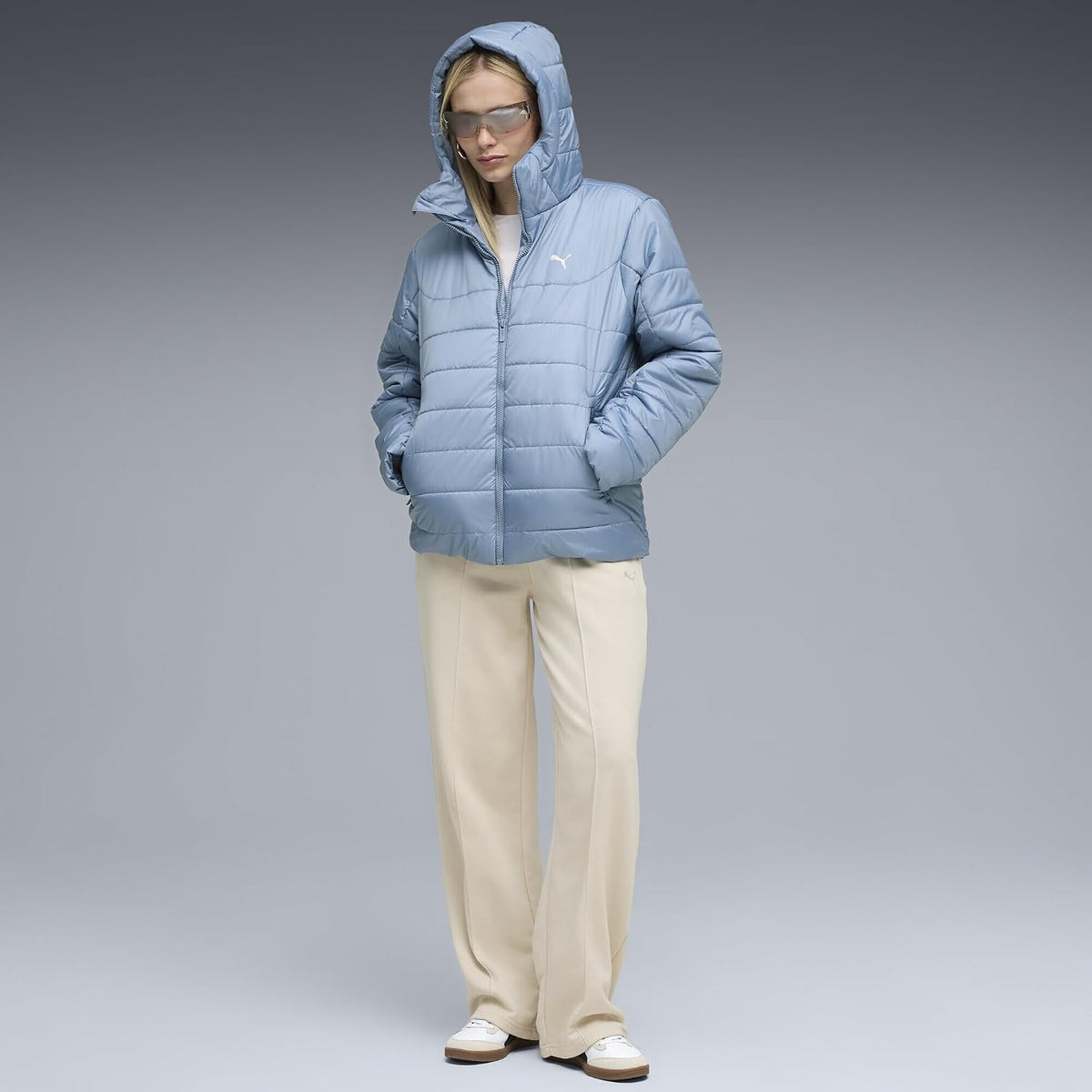 Ess Hooded Padded Kadın Yeşil Günlük Stil Mont 68523182