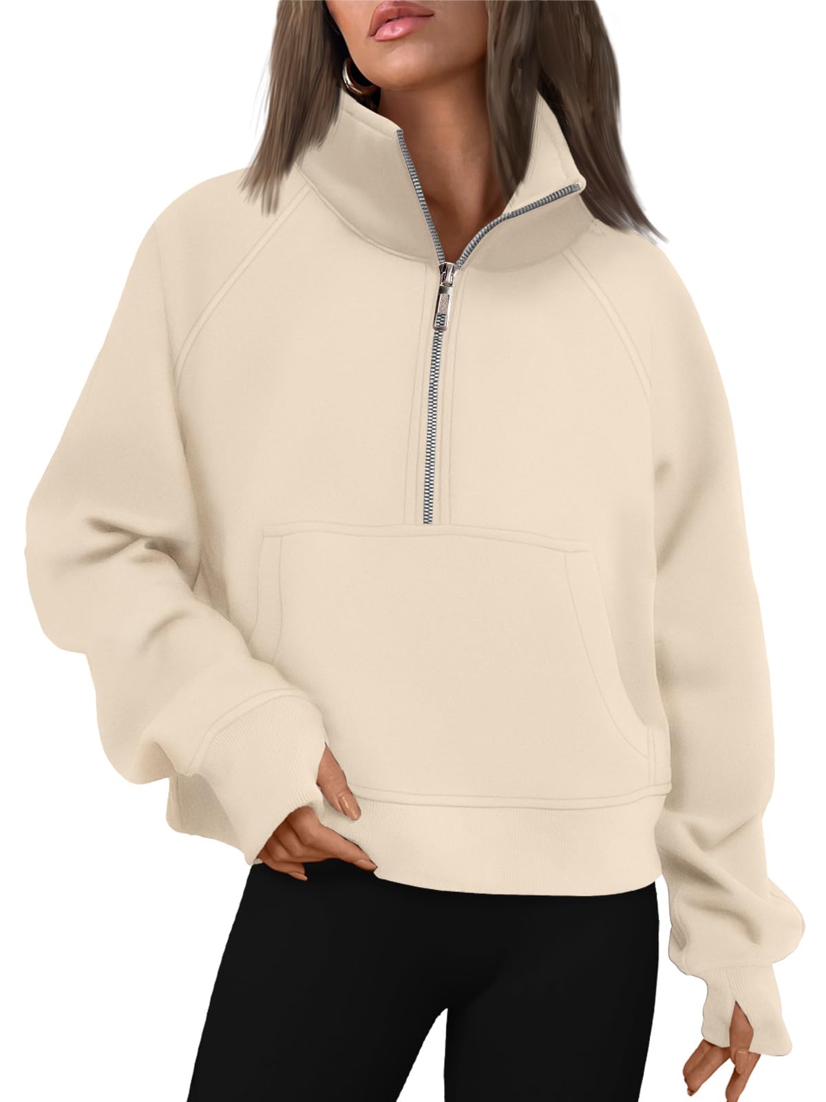 AUTOMET Womens Sweatshirts Half Zip Fleece Pullover Fall Outfits