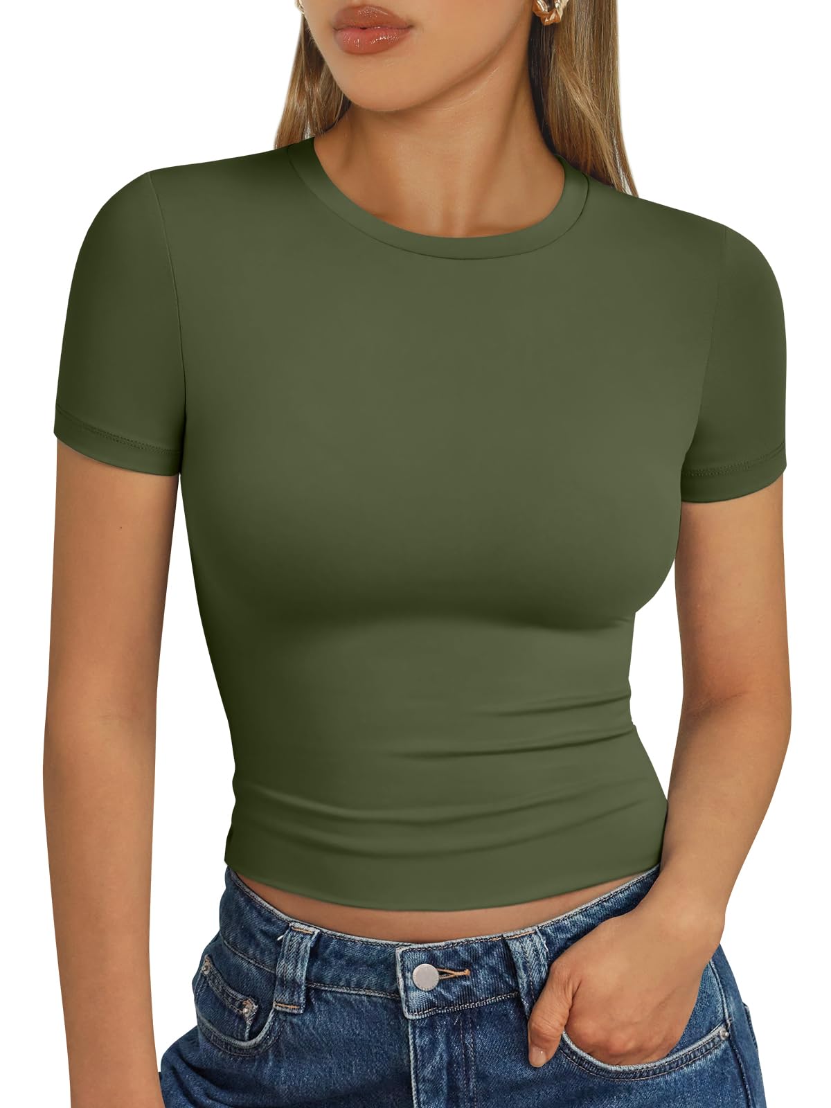 Trendy Queen Womens Short Sleeve T Shirt Basic Summer Top