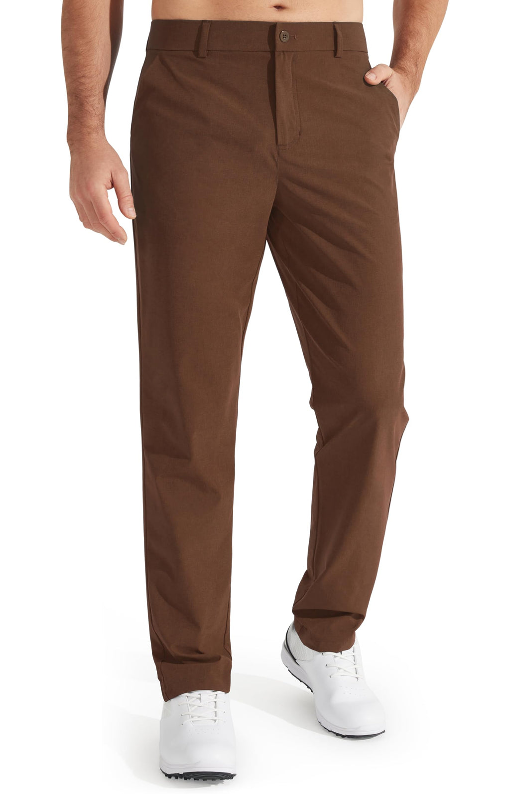 Libin Mens Golf Pants Stretch Work Dress Pants 30"/32"/34" Quick Dry Lightweight Casual Comfy Trousers with Pockets