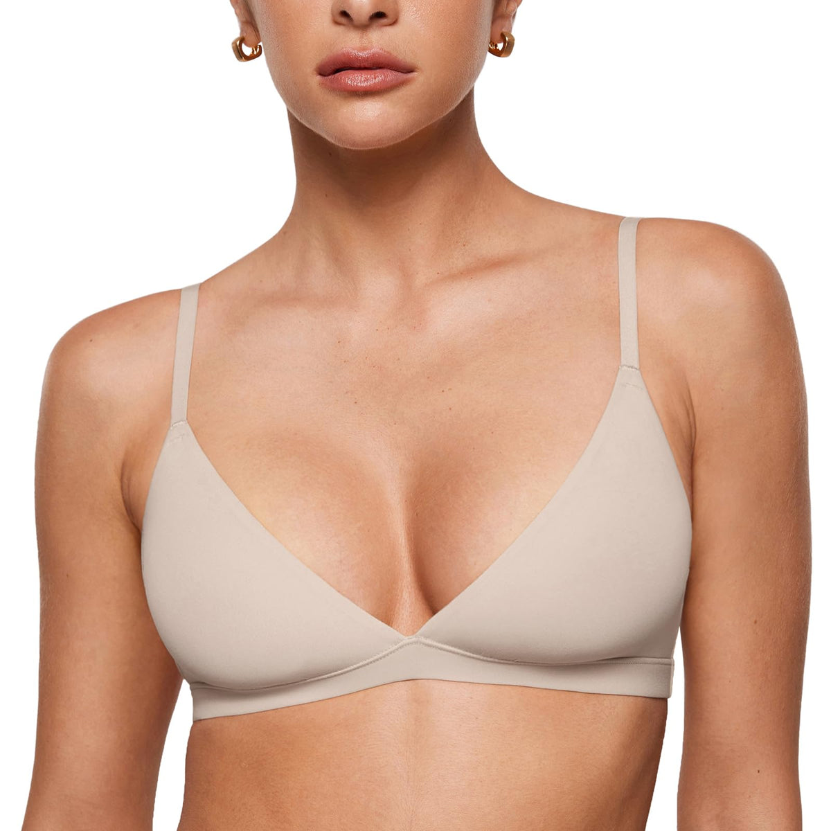 INLYRIC Women's Unlined Triangle Bralette