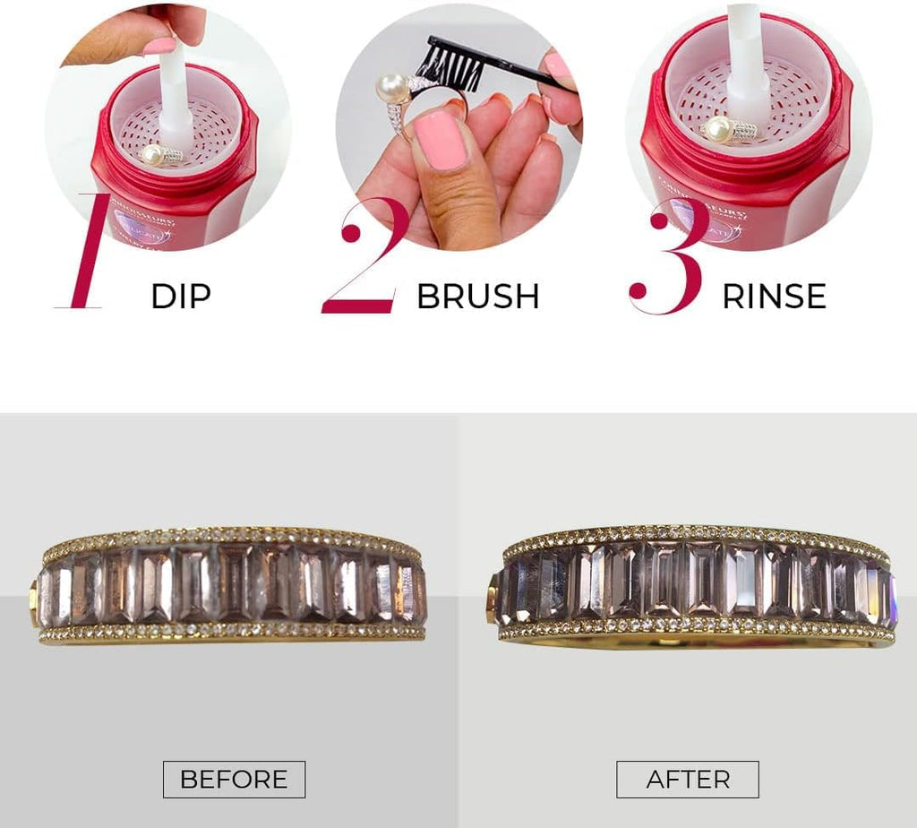 CONNOISSEURS Premium Edition Jewelry Cleaner, Value Size 9.6oz - Pick from Fine, Silver or Delicate Jewelry Cleaner