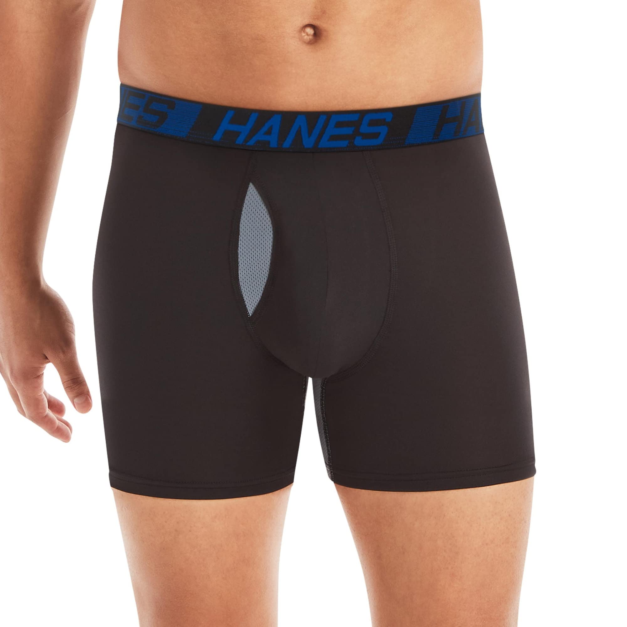 Hanes Men's Underwear Boxer Briefs Pack, 3-Pack, Total Support Pouch, Long or Short-Leg Boxer Briefs
