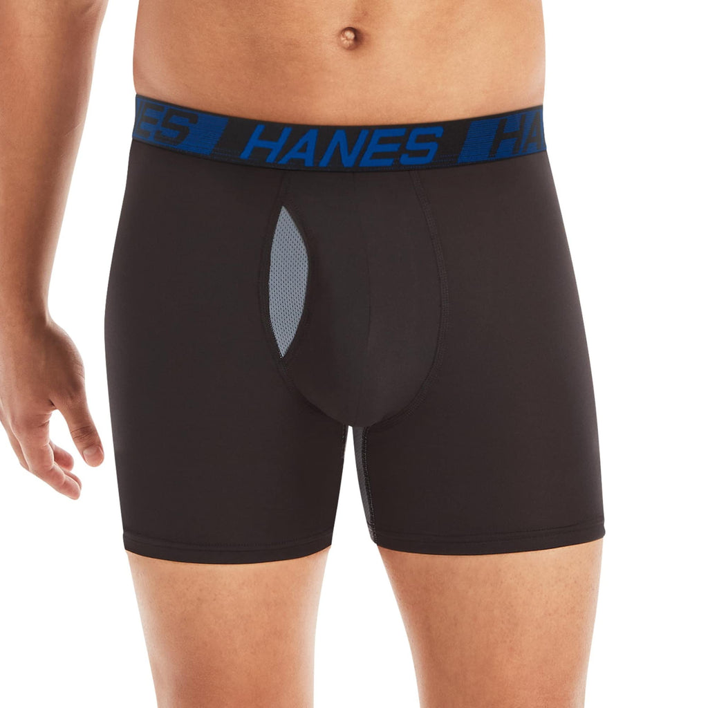 Hanes Men's Underwear Boxer Briefs Pack, 3-Pack, Total Support Pouch, Long or Short-Leg Boxer Briefs