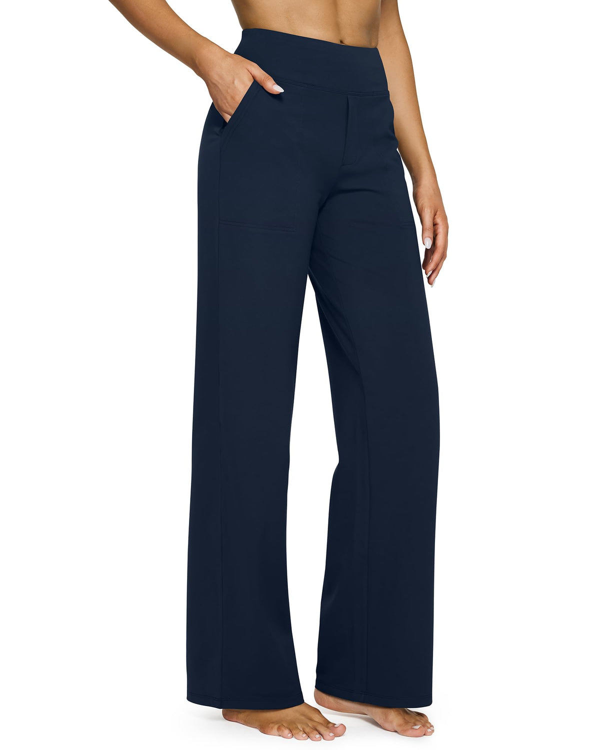 G4Free Yoga Pants for Women Wide Leg Pants with Pockets High Waisted