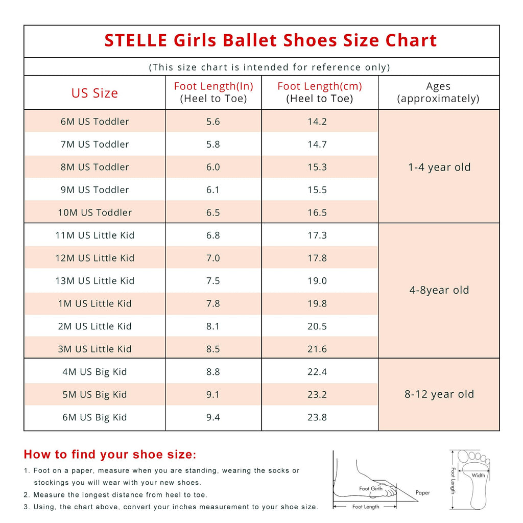 Stelle Canvas Ballet Shoes Toddler Girls No-Tie Split Sole Ballet Slippers