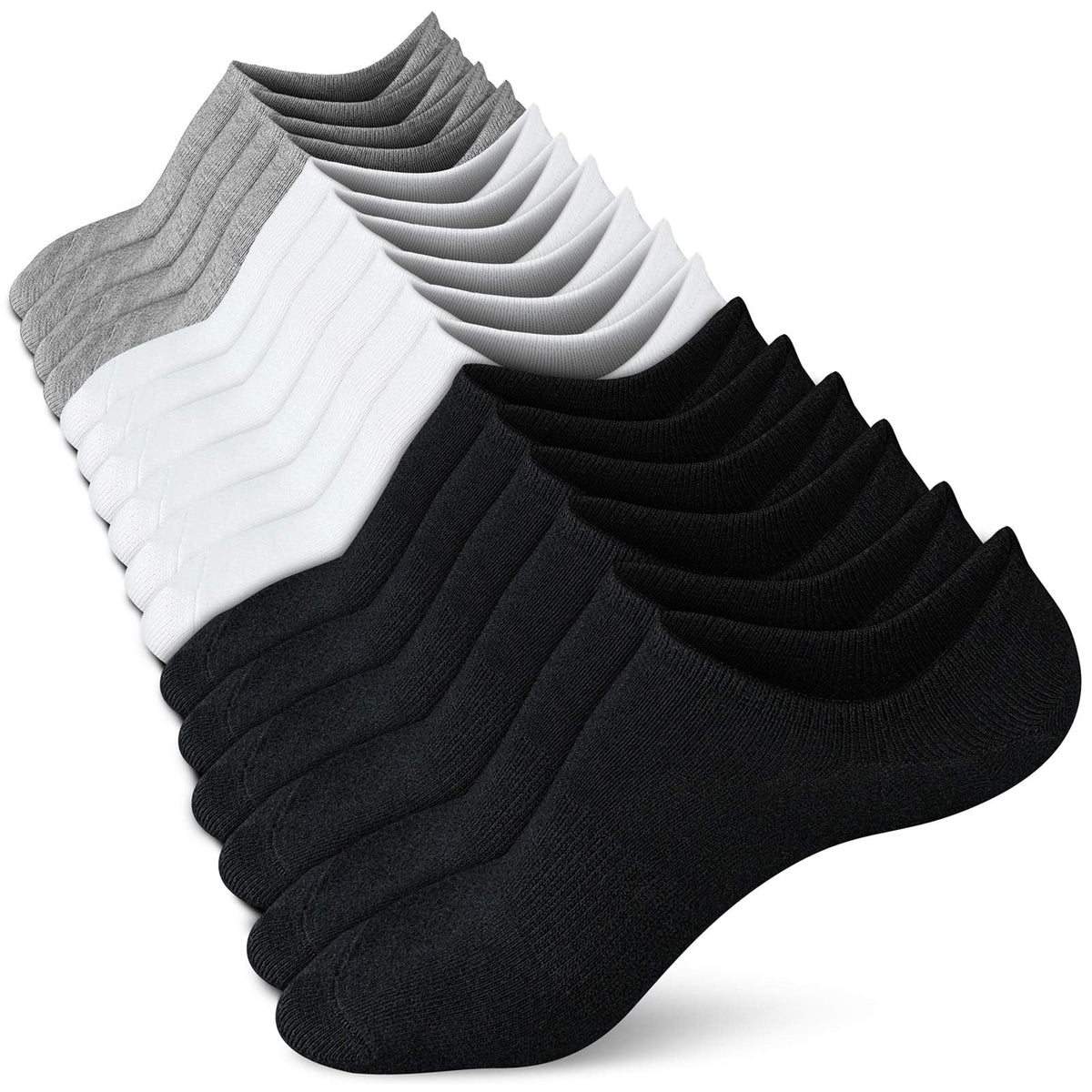 wernies No Show Socks Women Low Cut Ankle Socks Non Slip 4/8 Pairs