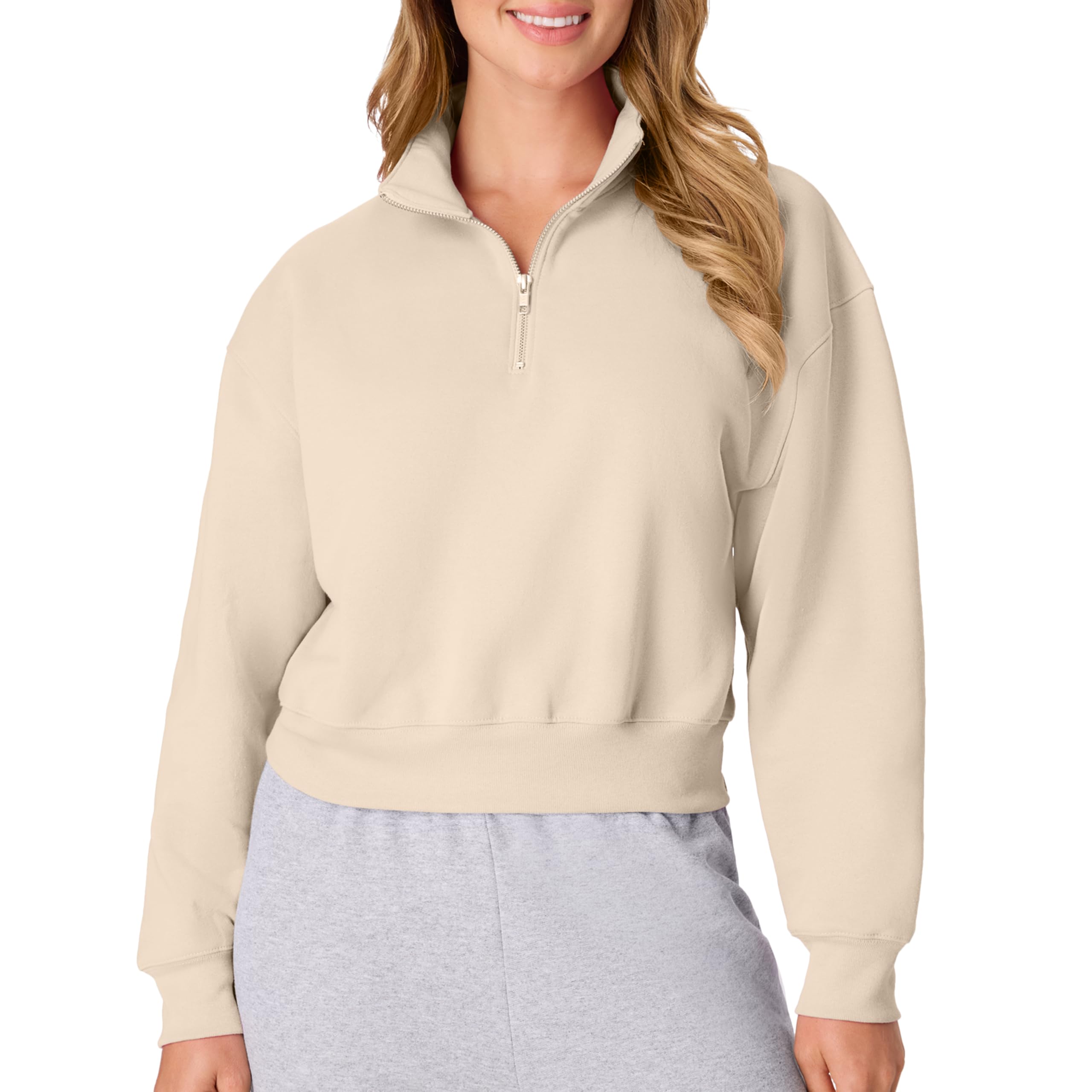 Hanes Women's EcoSmart Fleece Sweatshirt for Women, Soft Midweight - Full-Zip Hoodie, Sweatshirt, or 1/4 Zip