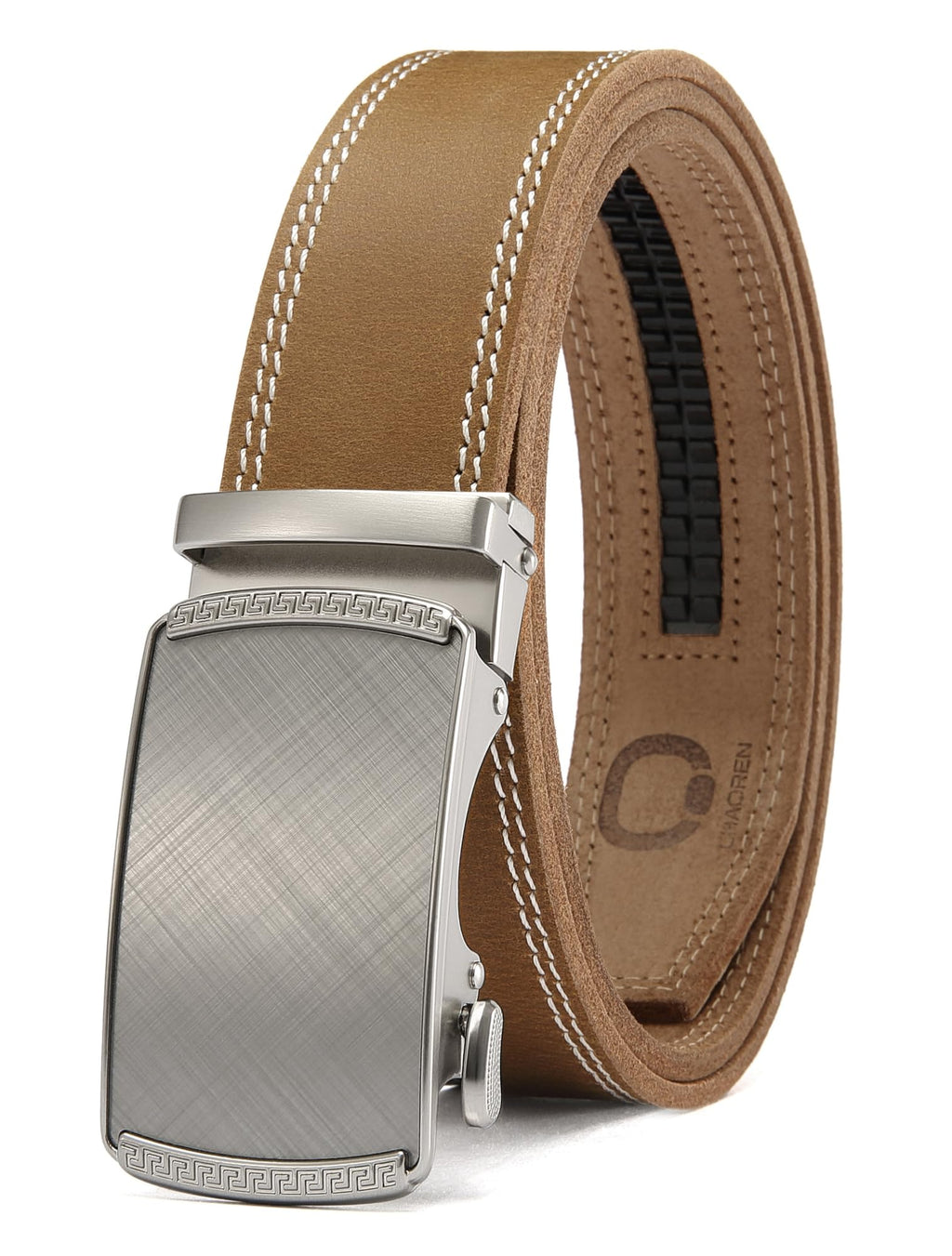 CHAOREN Men's Leather Ratchet Belt - Customizable Fit (35mm)