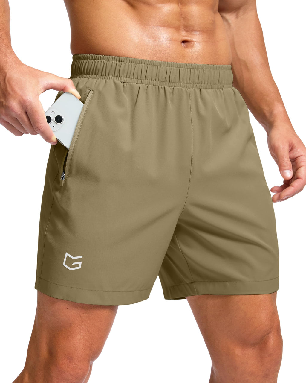 G Gradual Men's Athletic Running Shorts with 2 Zipper Pockets 7"/ 5"/ 9"