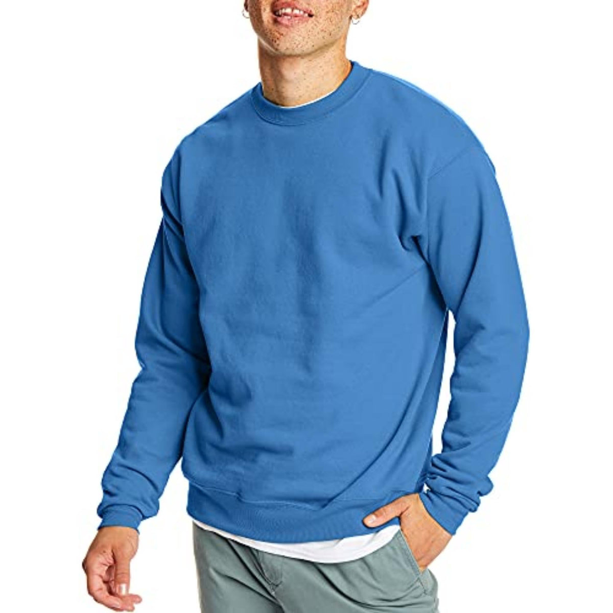 Hanes Men's Sweatshirt, EcoSmart Fleece Crewneck Sweatshirt, Big & Tall Available, 1 or 2-Pack