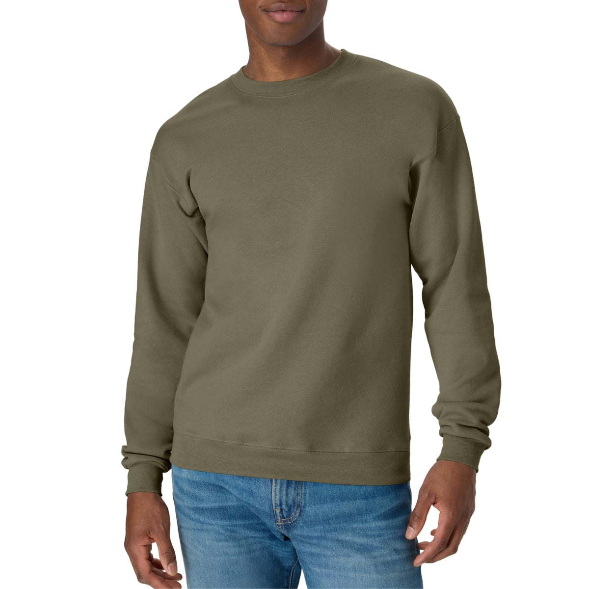 Hanes Men's Sweatshirt, EcoSmart Fleece Crewneck Sweatshirt, Big & Tall Available, 1 or 2-Pack