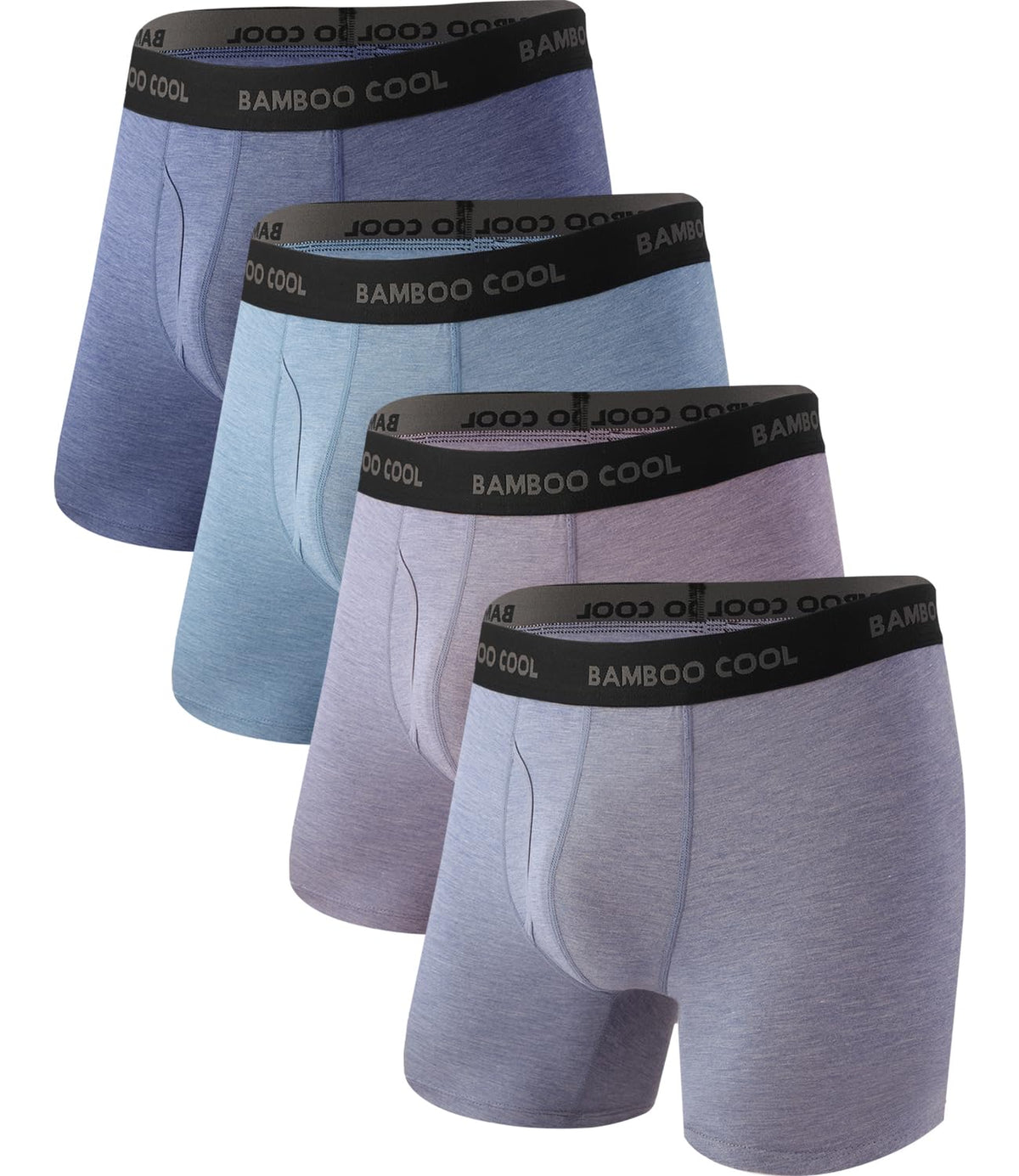 BAMBOO COOL Men's Boxer Briefs Ultra Breathable Underwear Multipack