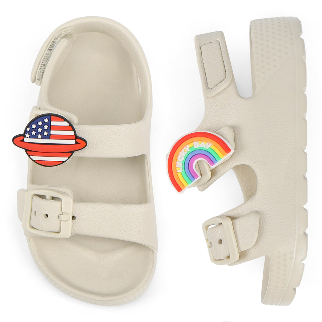 ChayChax Toddler Boys Girls Double Buckle Sandals Children's Adjustable Back Strap Water Sandal