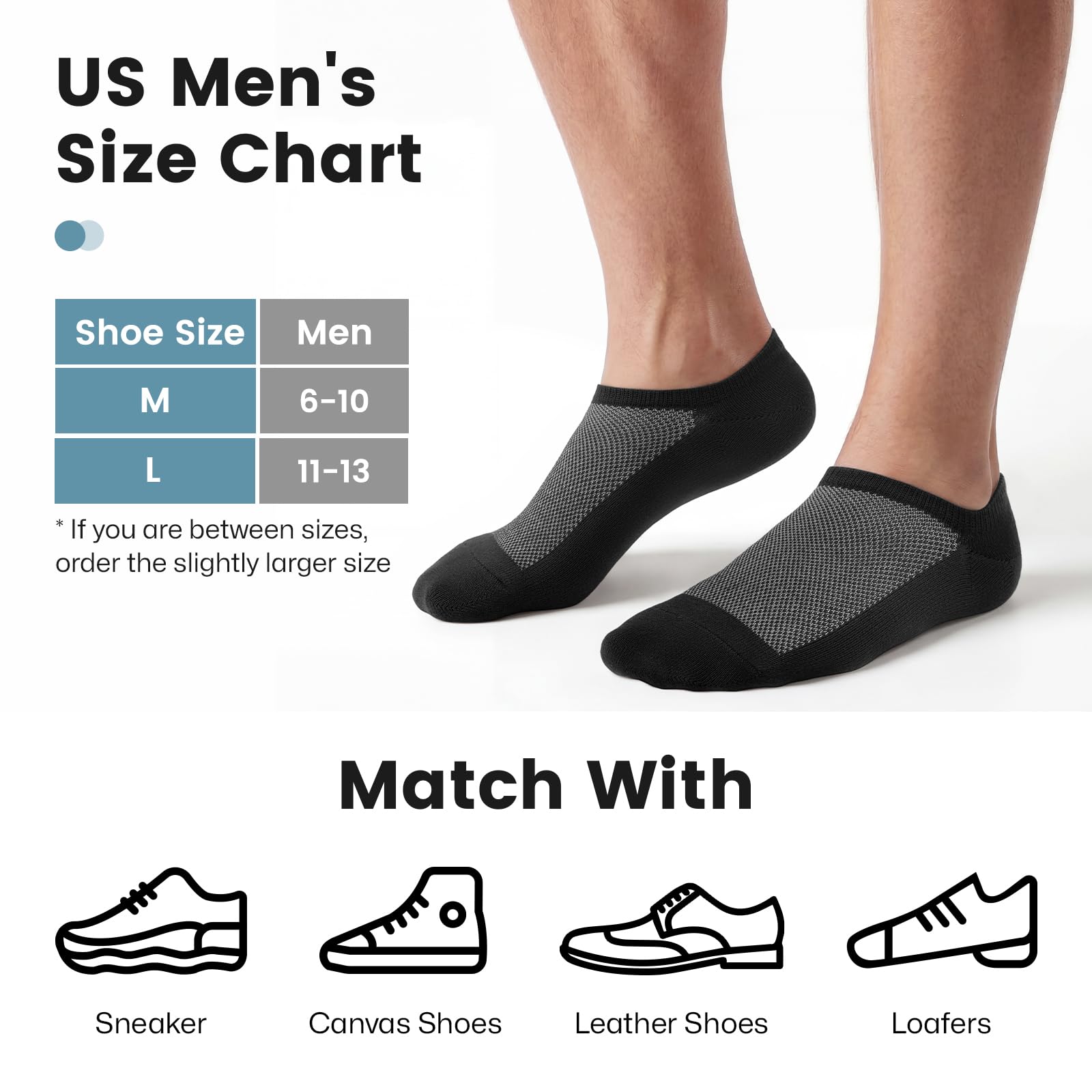 wernies No Show Socks Men, Low Cut Ankle Short Casual Non Slip Socks