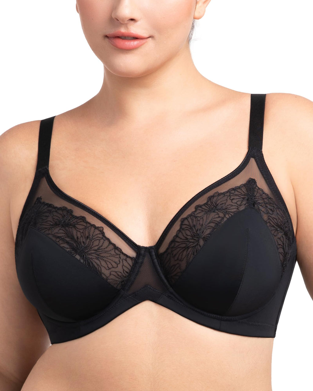 HSIA Minimizer Bras for Women Enchante Lace Underwire Bra for Heavy Breast