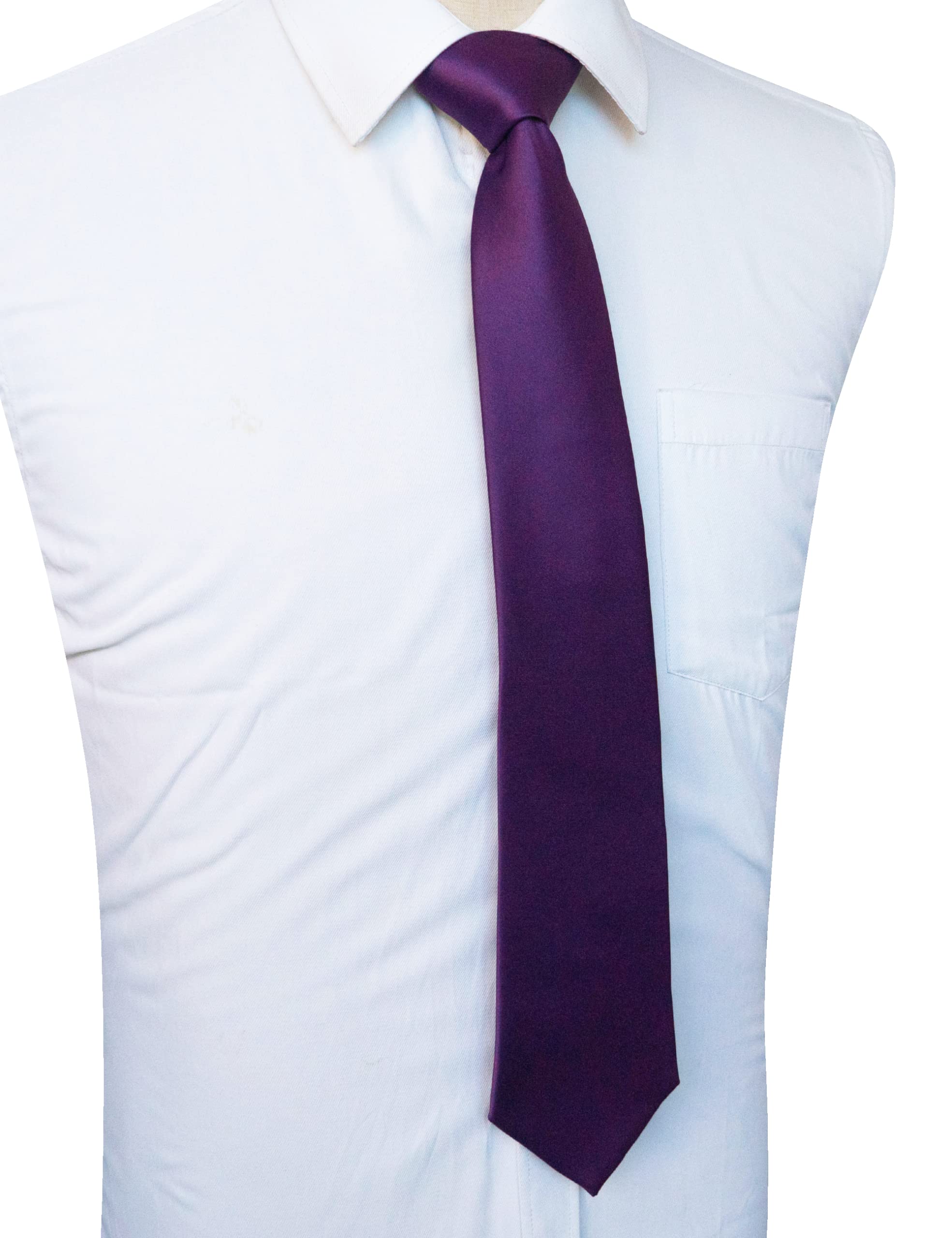 JEMYGINS Solid Color Tie Mens Necktie for Business and Wedding