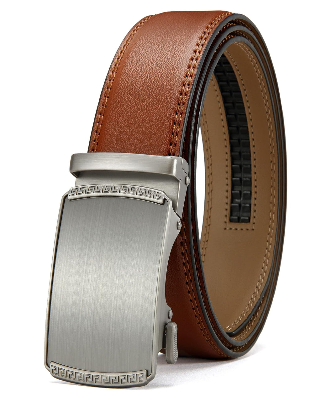 CHAOREN Men's Leather Ratchet Belt - Customizable Fit (35mm)