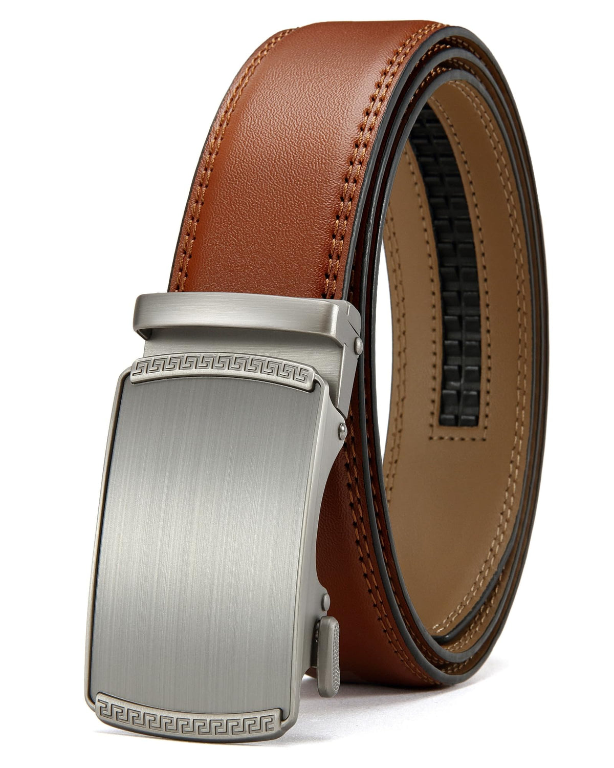 CHAOREN Men's Leather Ratchet Belt - Customizable Fit (35mm)
