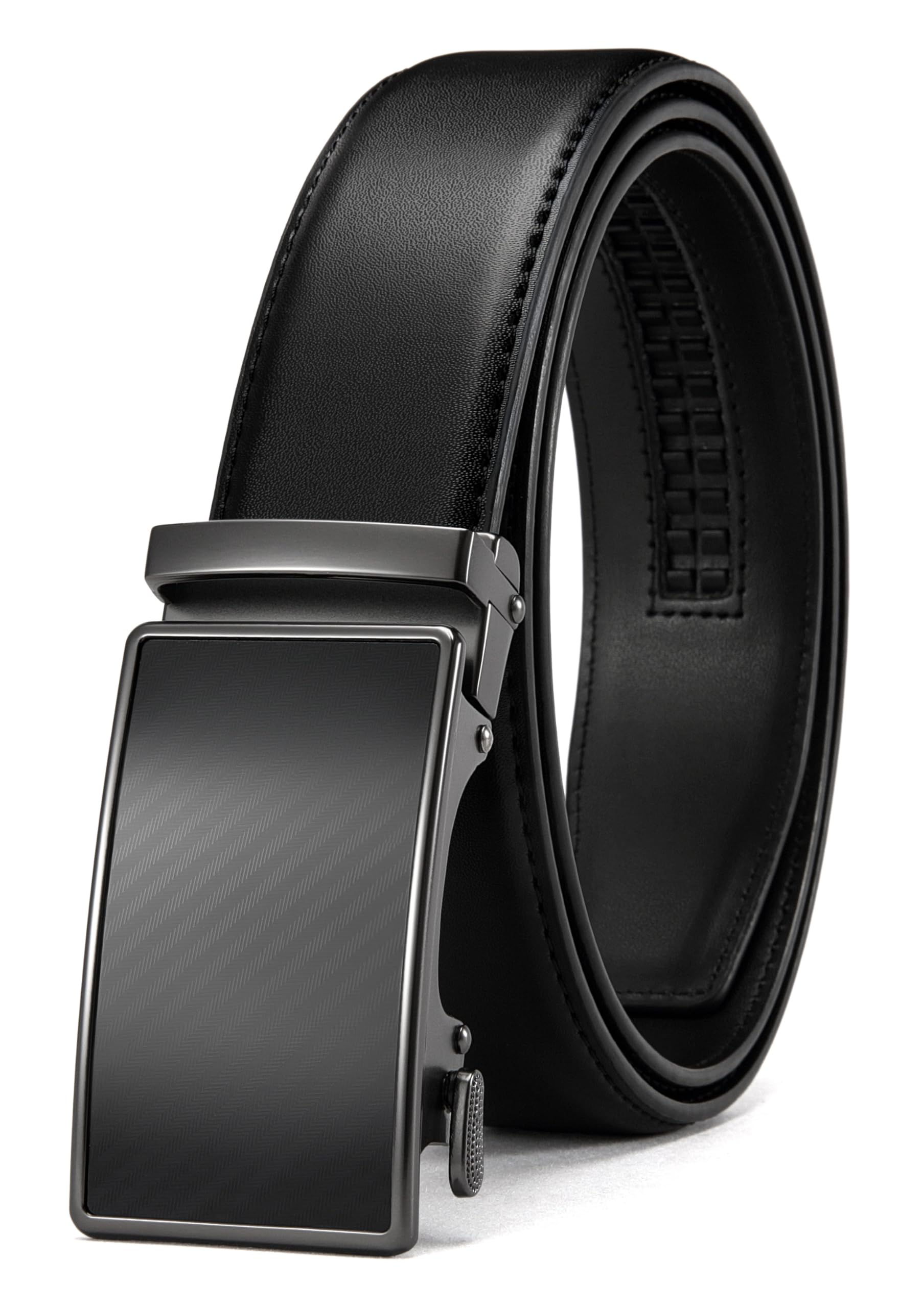 CHAOREN Mens Leather Ratchet Belt - 1 3/8" for Dress Pants