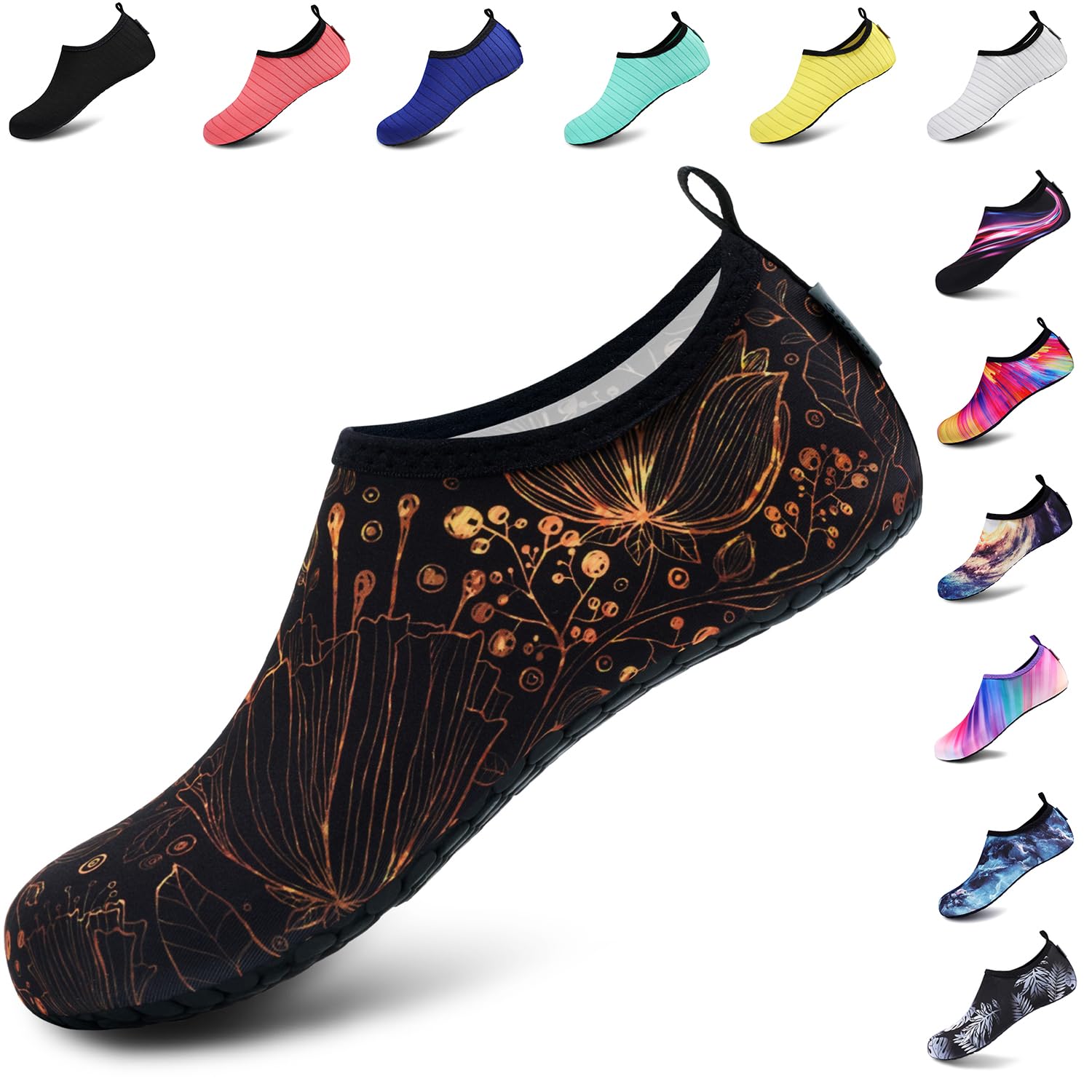 VIFUUR Water Shoes for Men Women Barefoot Quick Dry Aqua Socks Slip On