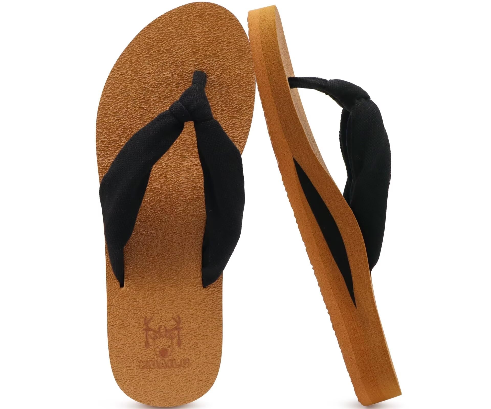 KuaiLu Flip Flops for Women with Arch Support Summer Beach Thong Sandals