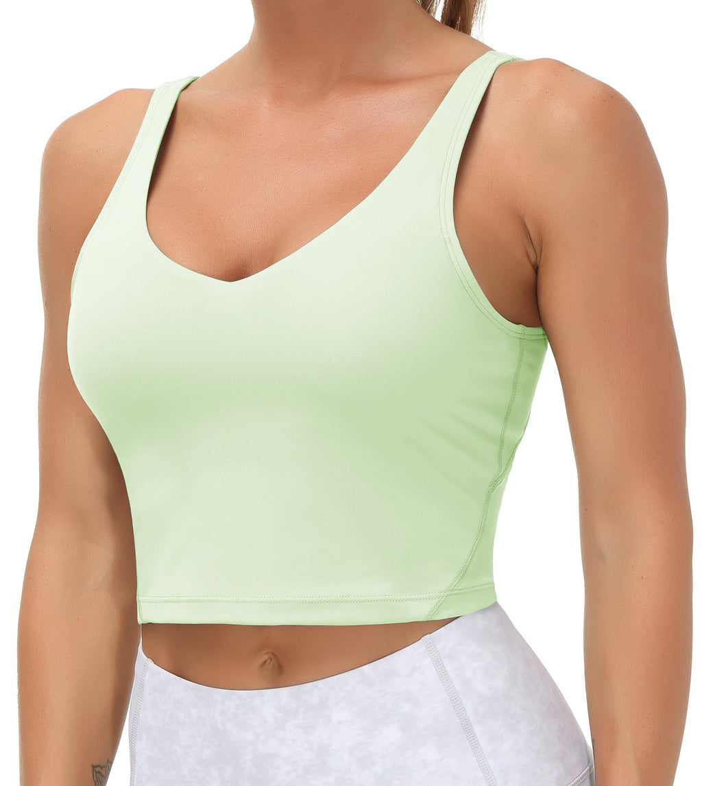 THE GYM PEOPLE Women’s Longline Sports Bra Wirefree Padded Medium Support Yoga Bras Gym Running Workout Tank Tops