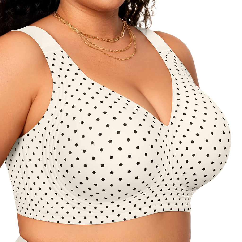 OEAK Womens Wireless Jelly Bras Plus Size Support Push Up Comfortable Bra