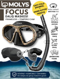 FOCUS DALIŞ MASKESİ + ANTI FOG (BUĞU ÖNLEYİCİ FİLM) + KATLANABİLİR ŞNORKEL + MASKE KUTUSU