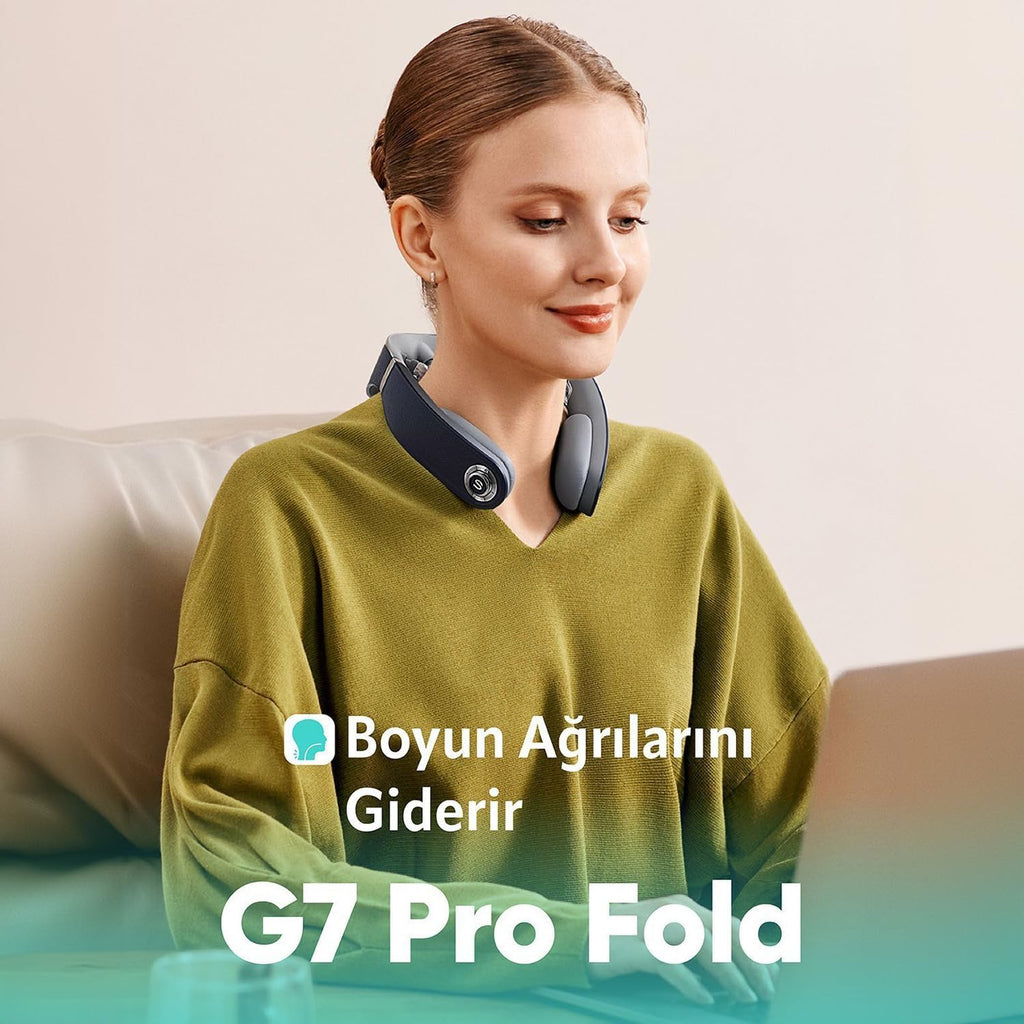 SKG G7 Pro Fold | TENS-EMS Akıllı Boyun Masaj Aleti | Mobil APP | Isı Terapisi-Termoterapi | Titreşim Masajı