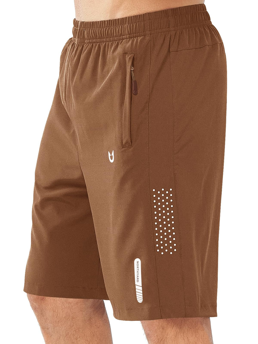 NORTHYARD Men's Athletic Running Shorts Gym Workout 7"/9"/5" Zipper Pockets
