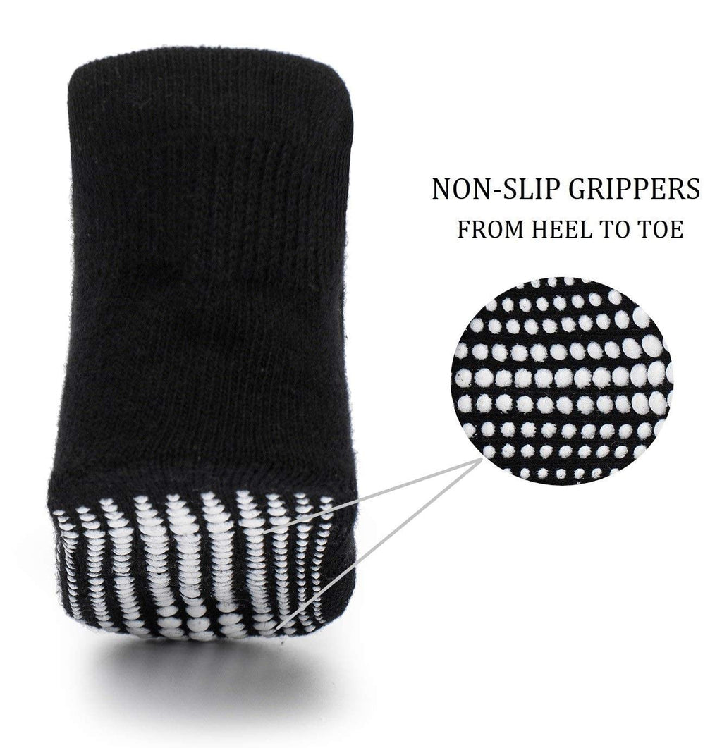 Zaples Baby Non Slip Grip Ankle Socks with Non Skid Soles for Infants Toddlers Kids Boys Girls