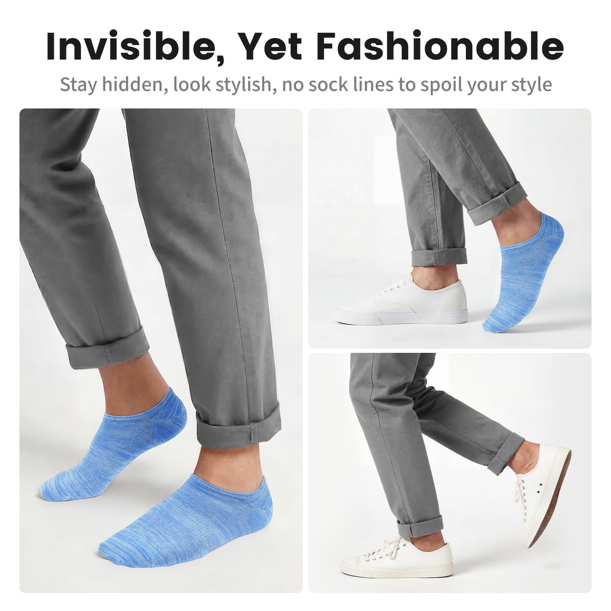 wernies No Show Socks Men, Low Cut Ankle Short Casual Non Slip Socks