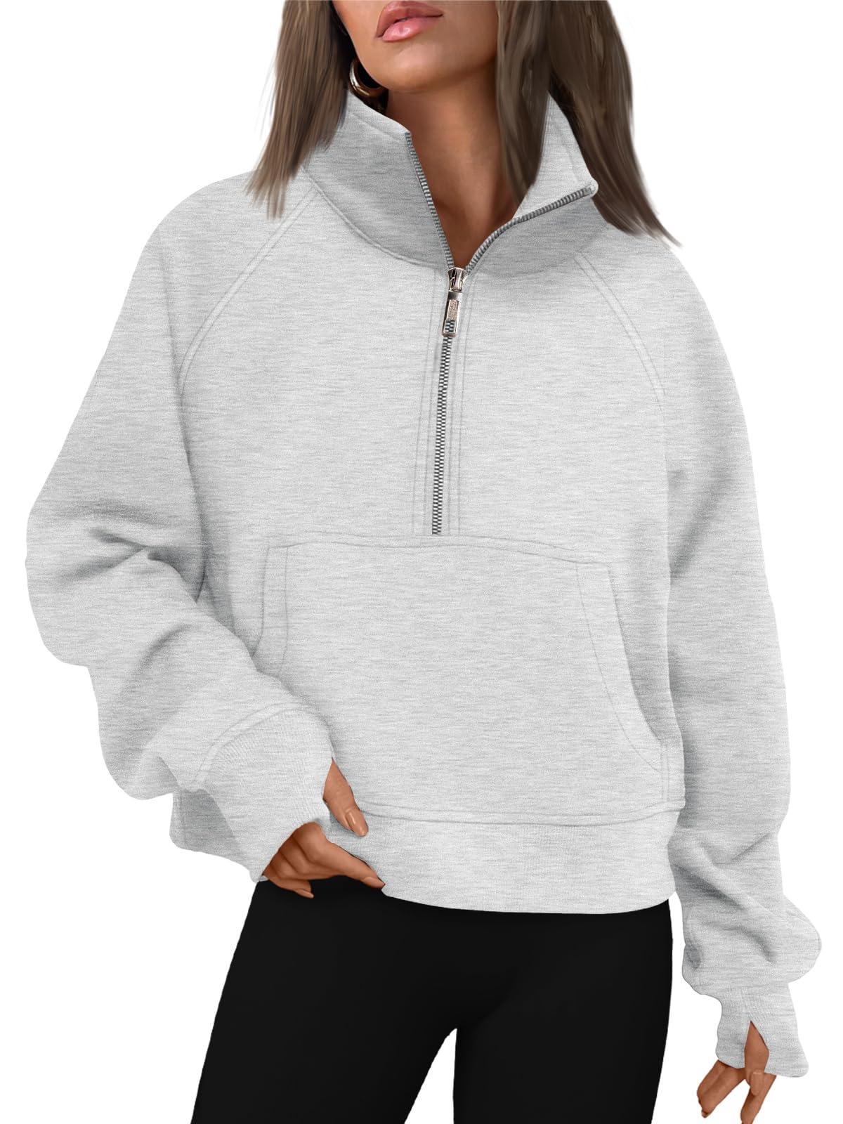 AUTOMET Womens Sweatshirts Half Zip Fleece Pullover Fall Outfits