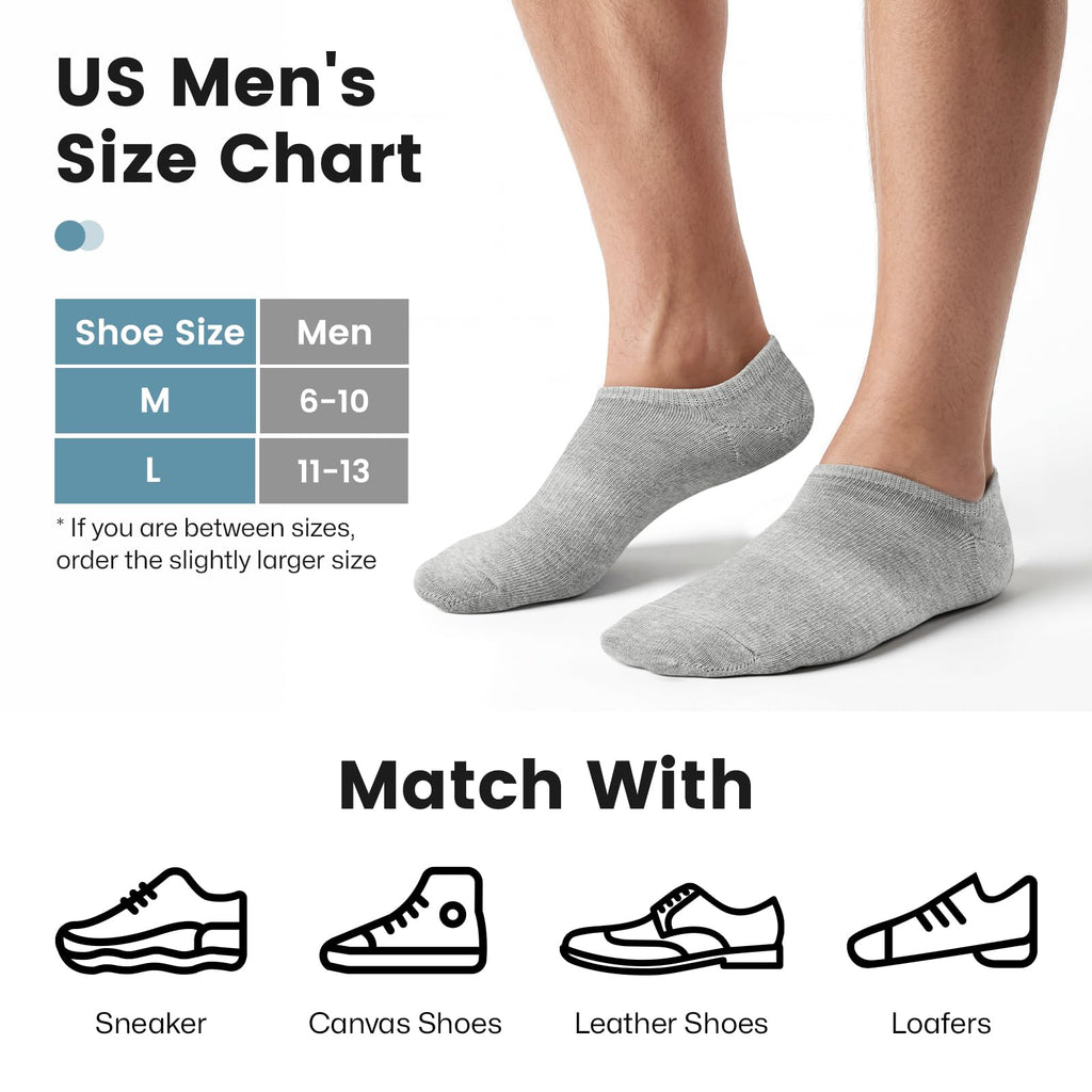 wernies No Show Socks Men, Low Cut Ankle Short Casual Non Slip Socks