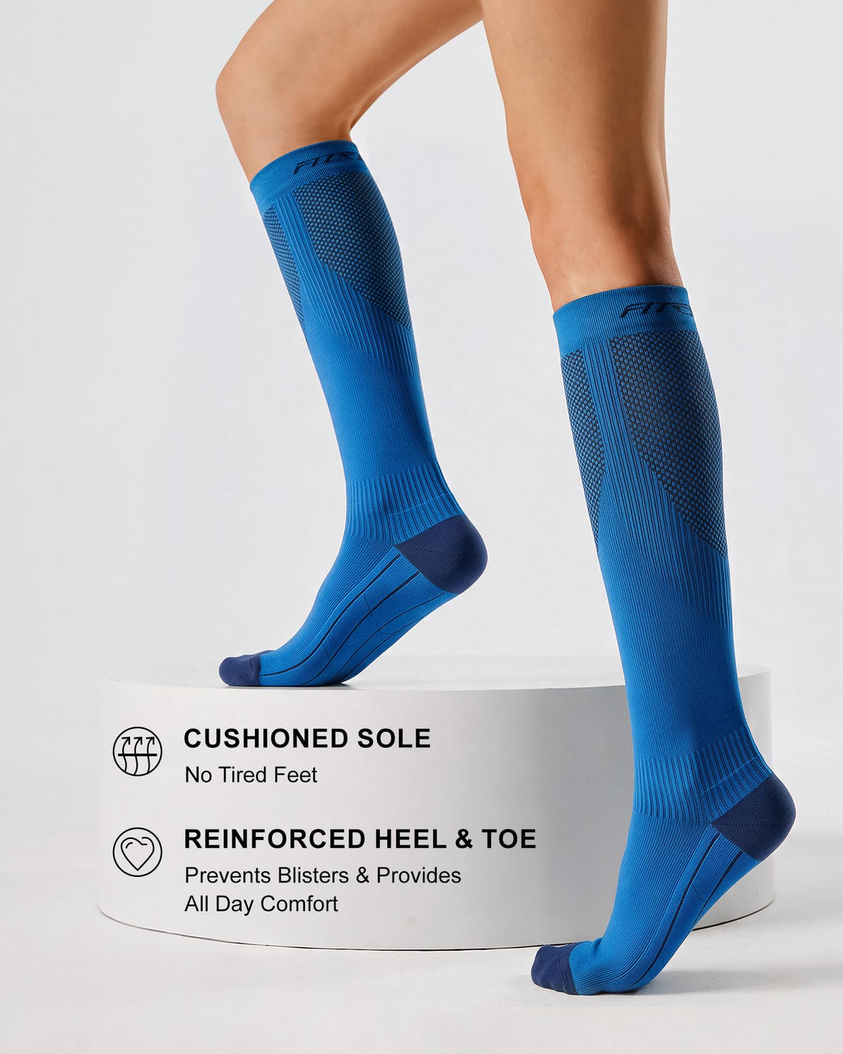 FITRELL 3 Pairs Compression Socks for Women and Men 20-30mmHg-Circulation Support Socks